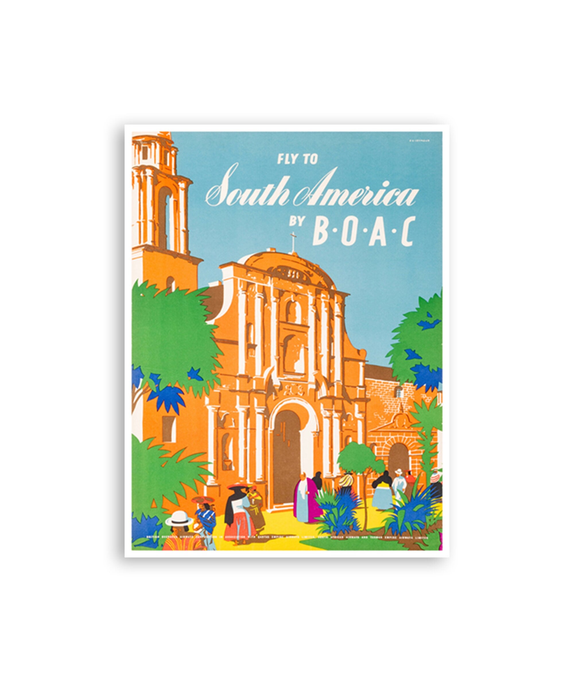 South America Poster Travel Art Print Retro (XR3468)