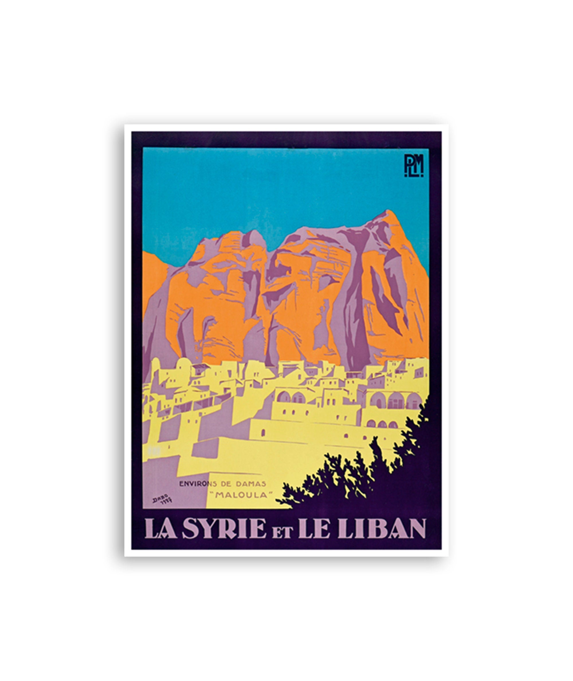 Syria Wall Art Lebanon Print Travel Poster (XR3396)