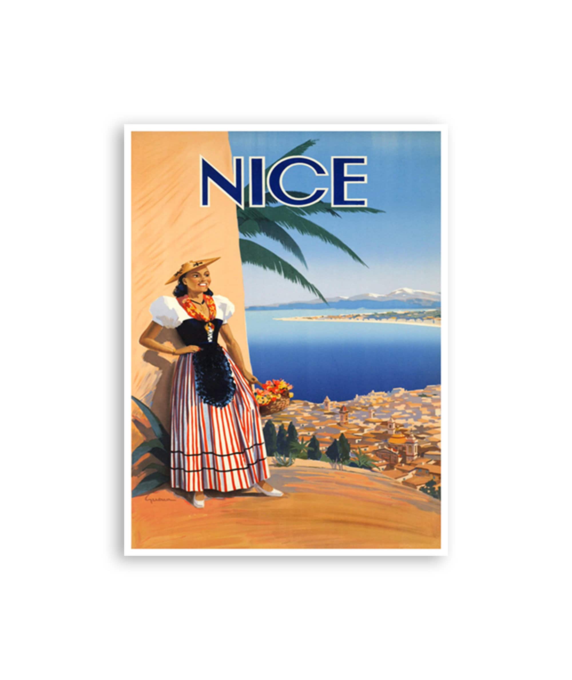 Nice France Art Travel Poster Print Vintage French Home Decor (XR3479)