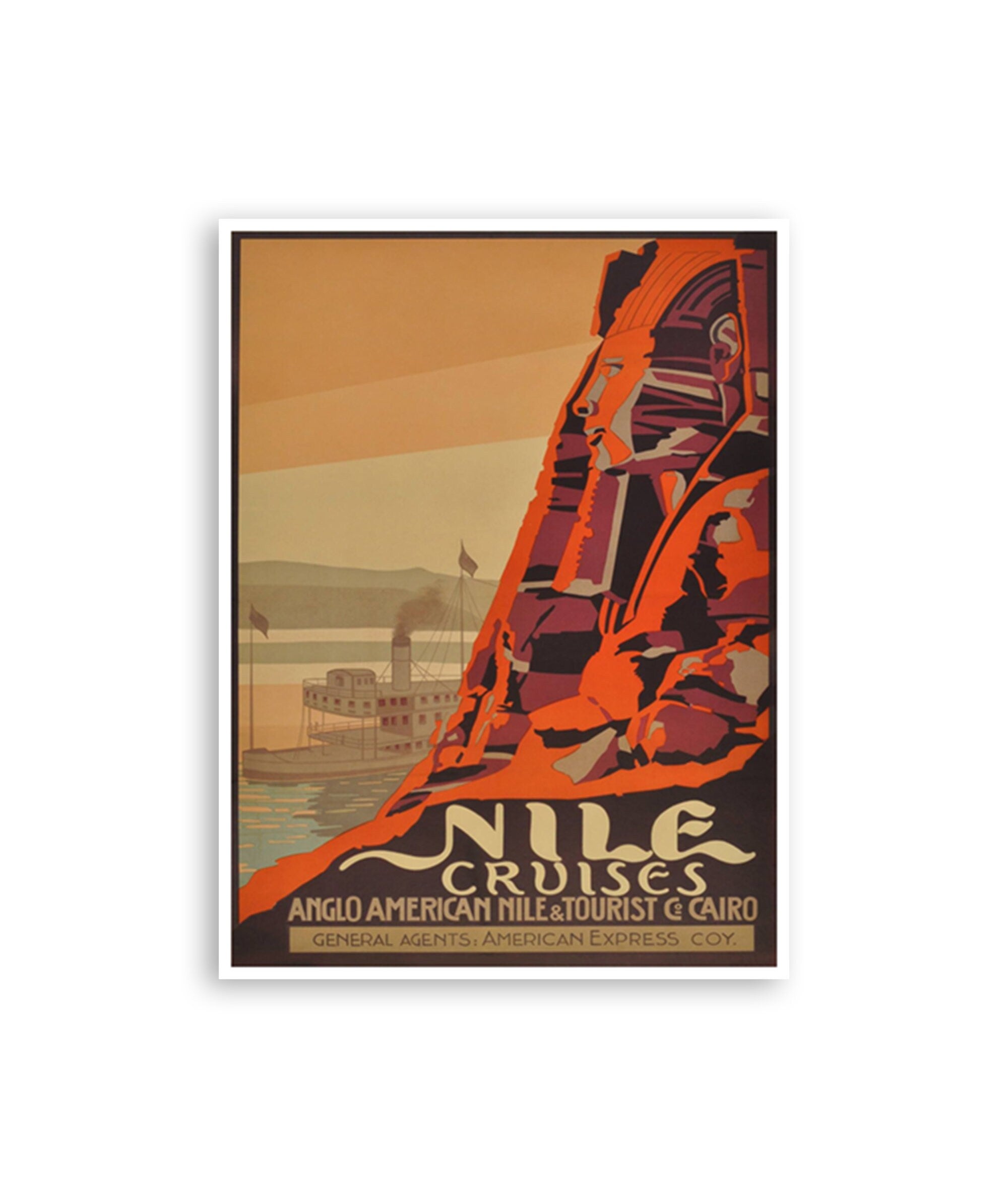 Egypt Travel Poster Cairo The Nile River Wall Art Print (XR3440)