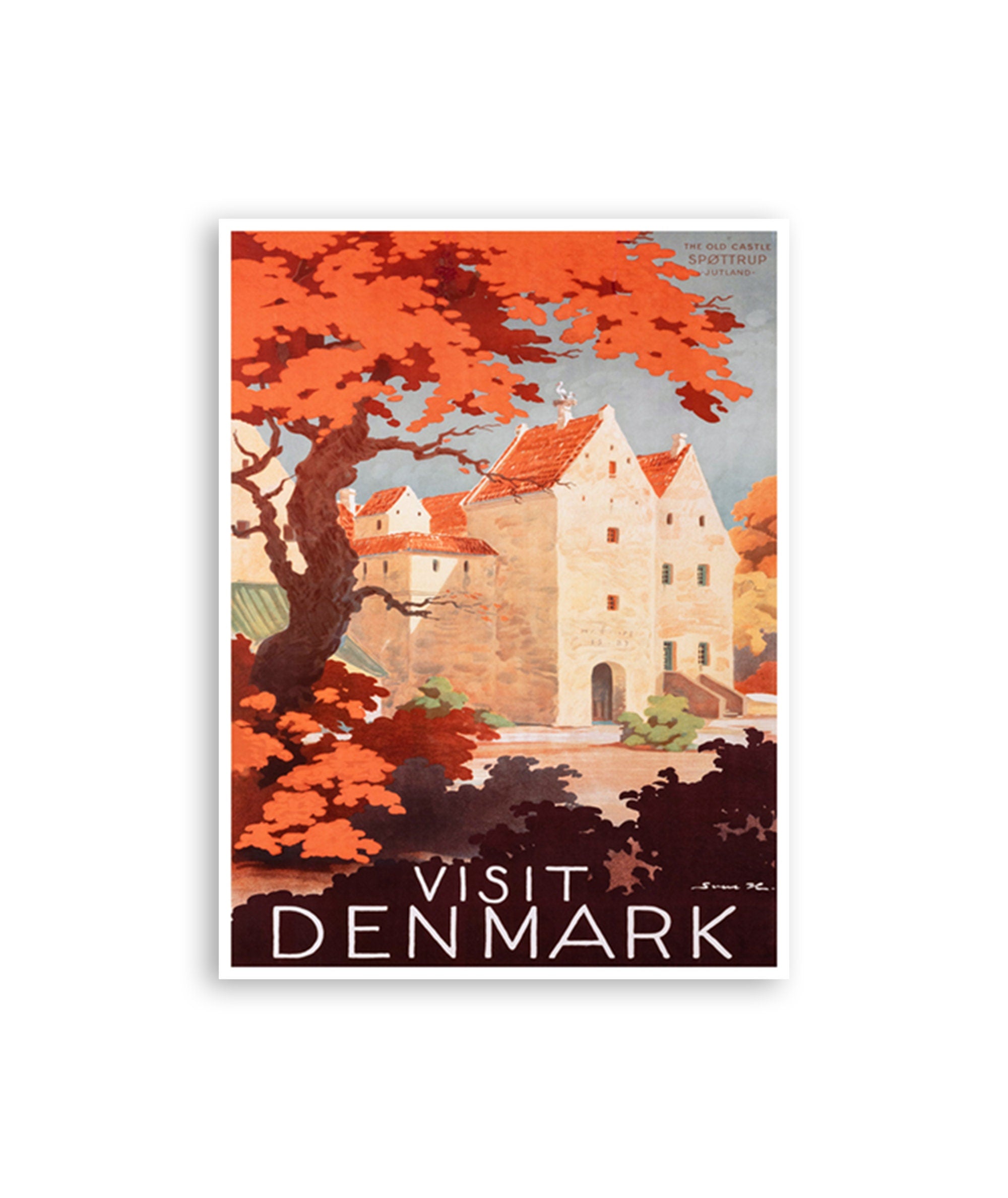 Denmark Wall Art Vintage Print Travel Poster Retro Danish Home Decor (XR3356)