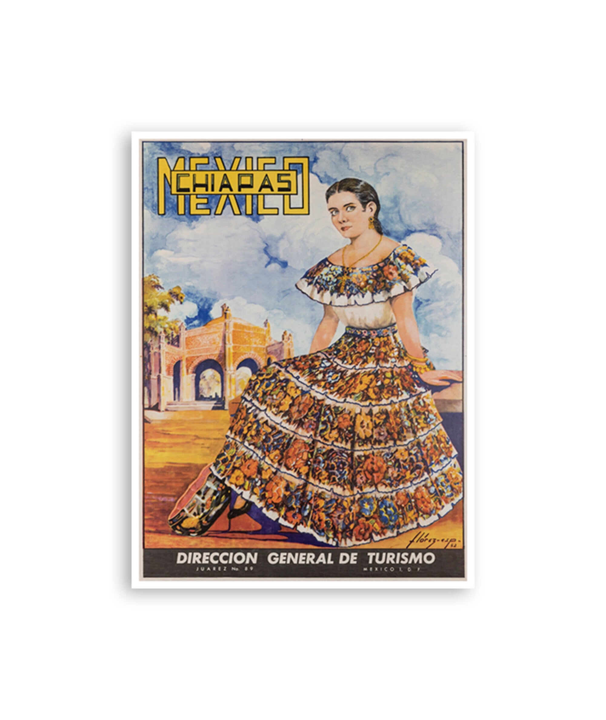 Chiapas Mexico Art Poster Mexican Travel Print Retro (XR3505)