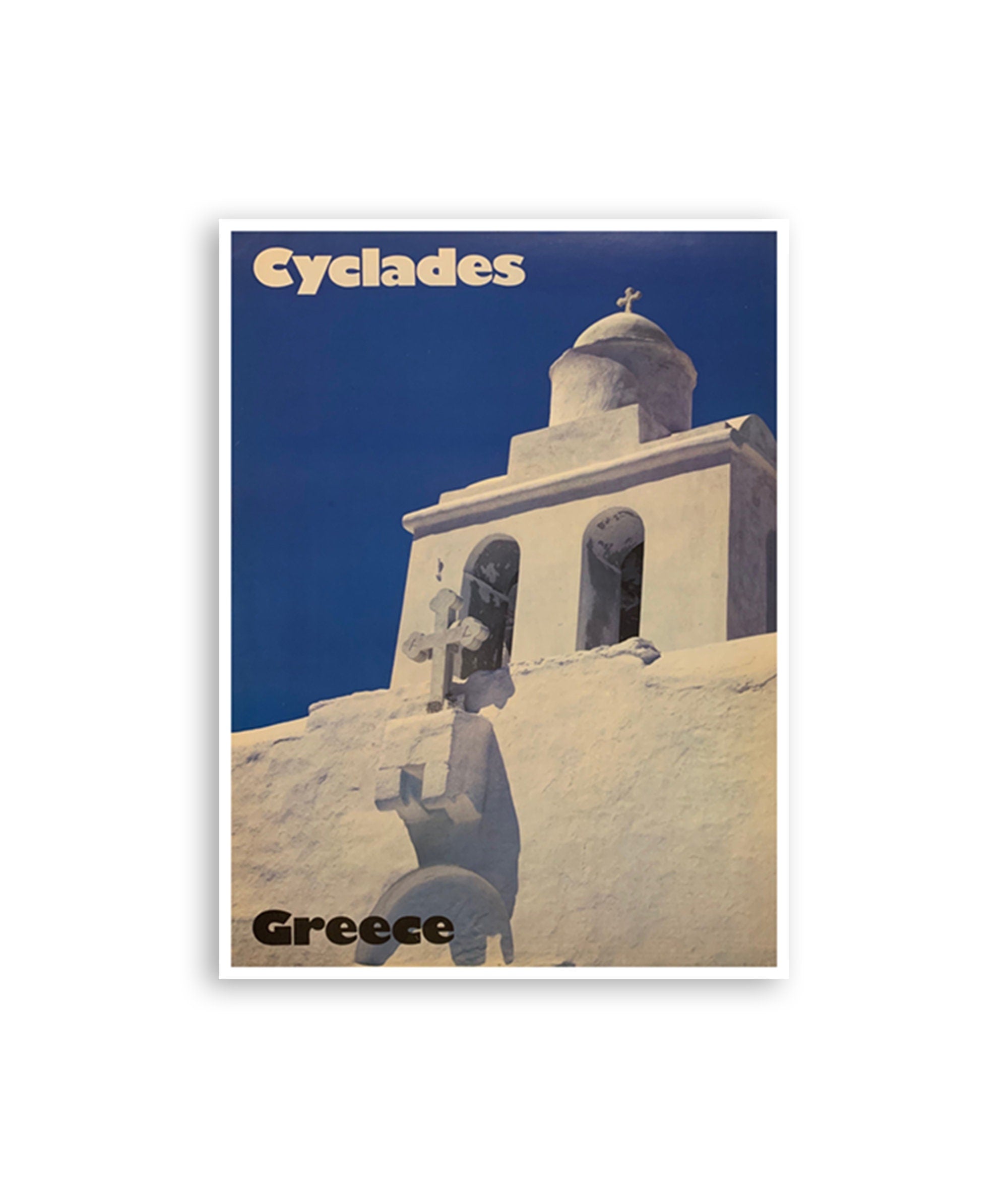 Cyclades Greece Art Retro Greek Poster Print (H1028)