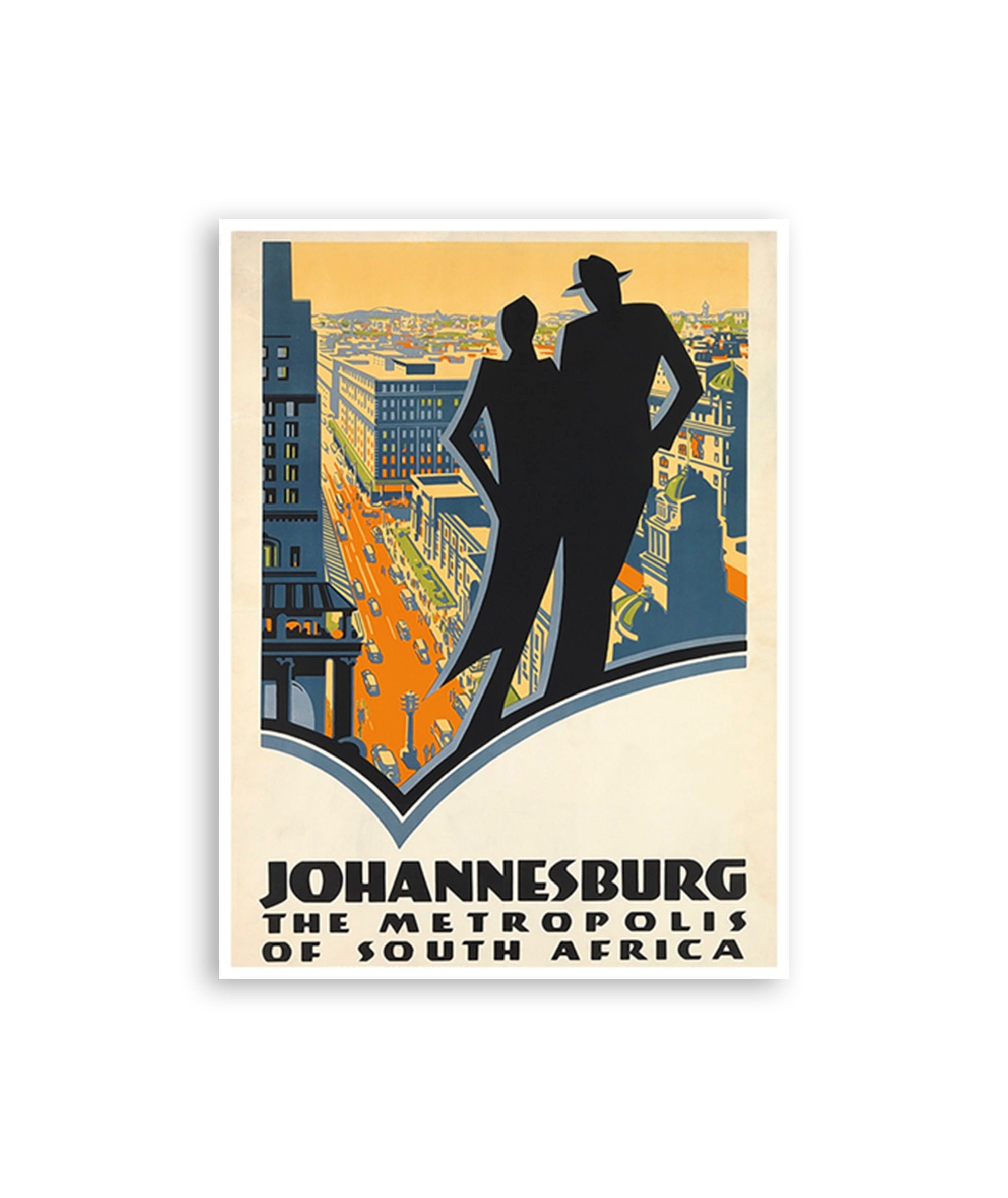 Johannesburg Wall Art Poster South Africa Art Print Vintage African Home Decor (XR1614)