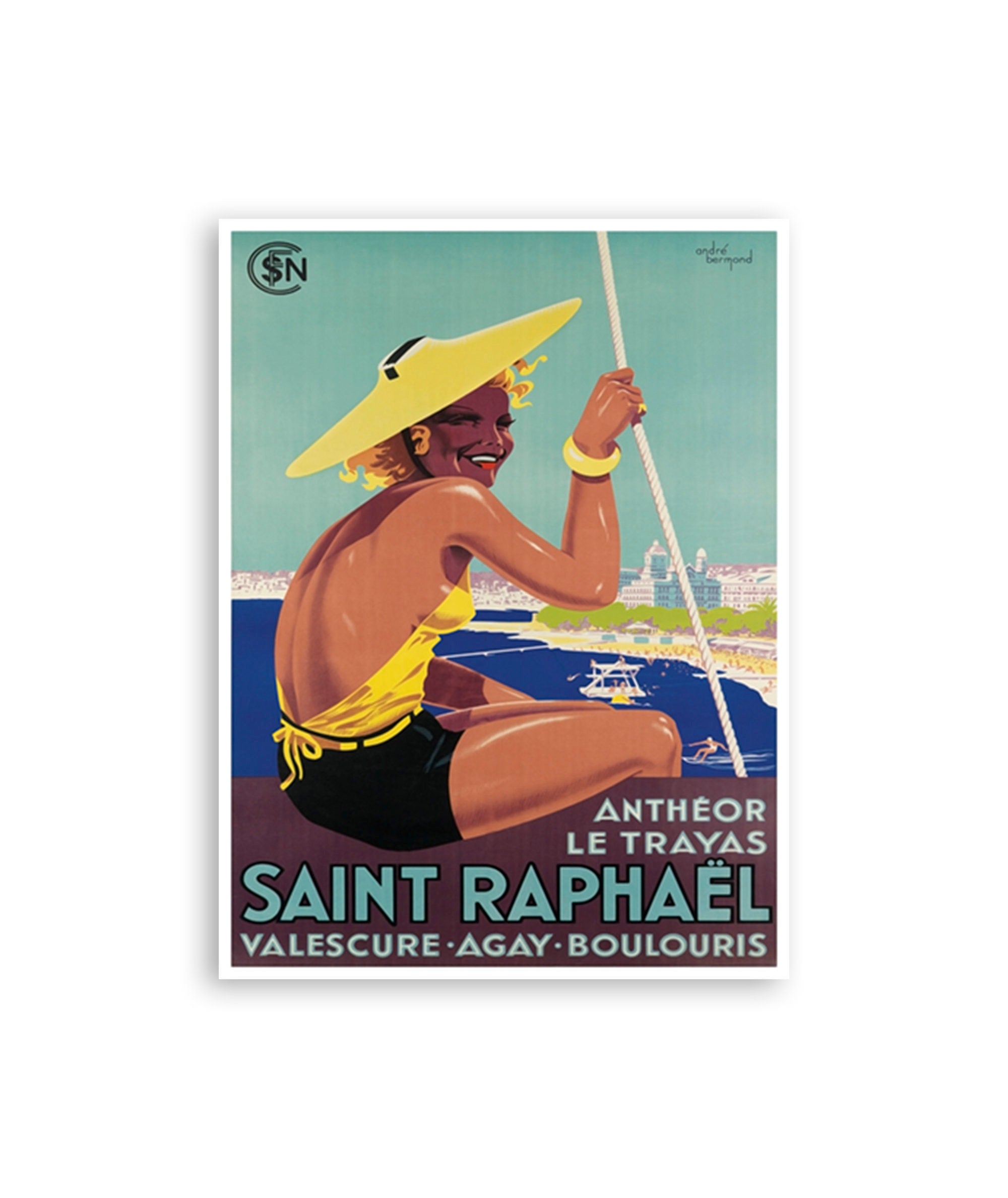 Saint Raphael Art France Travel Poster Print Vintage French Home Decor (XR1622)