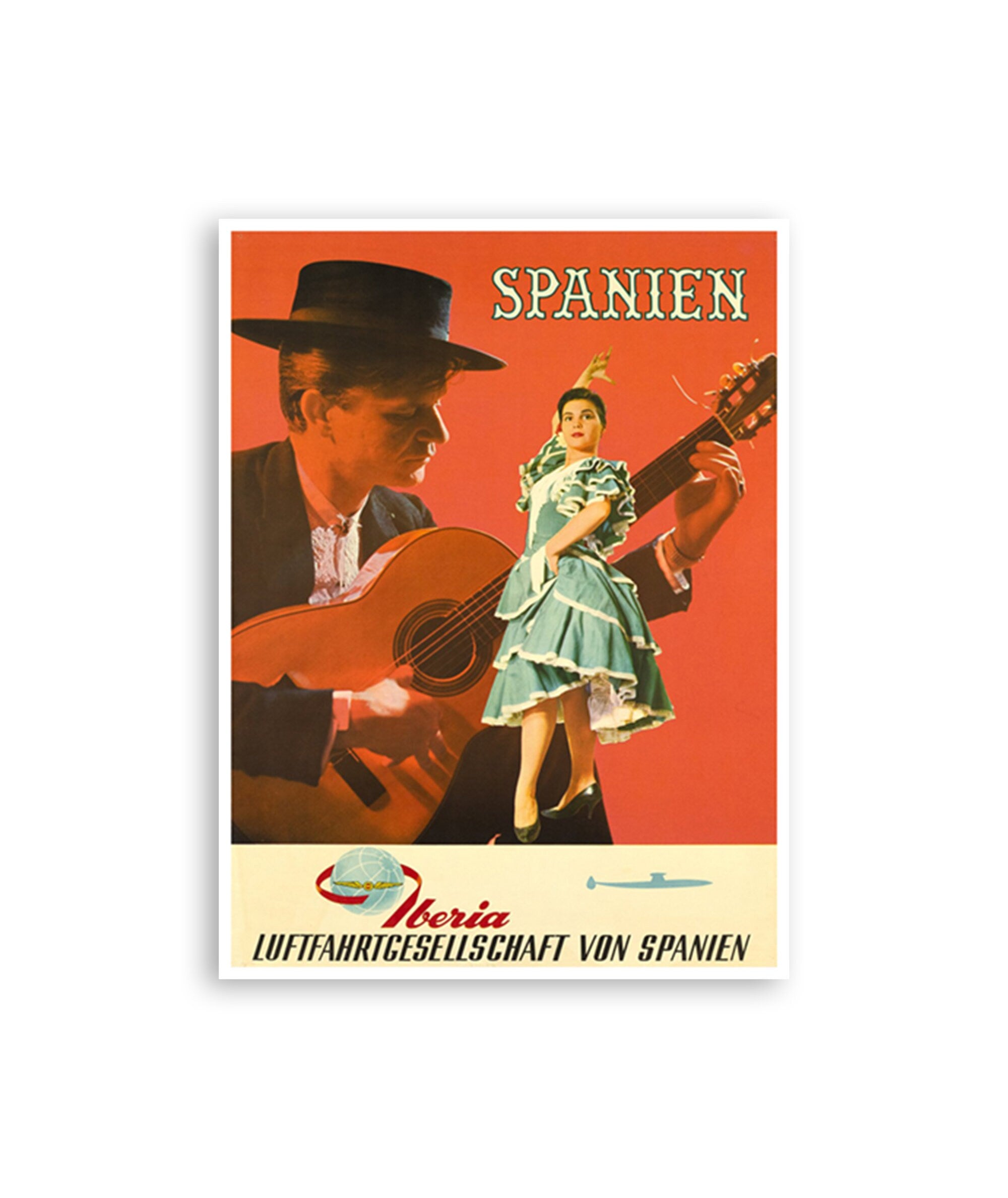Spain Travel Poster Flamenco Art Vintage Print (H1039)