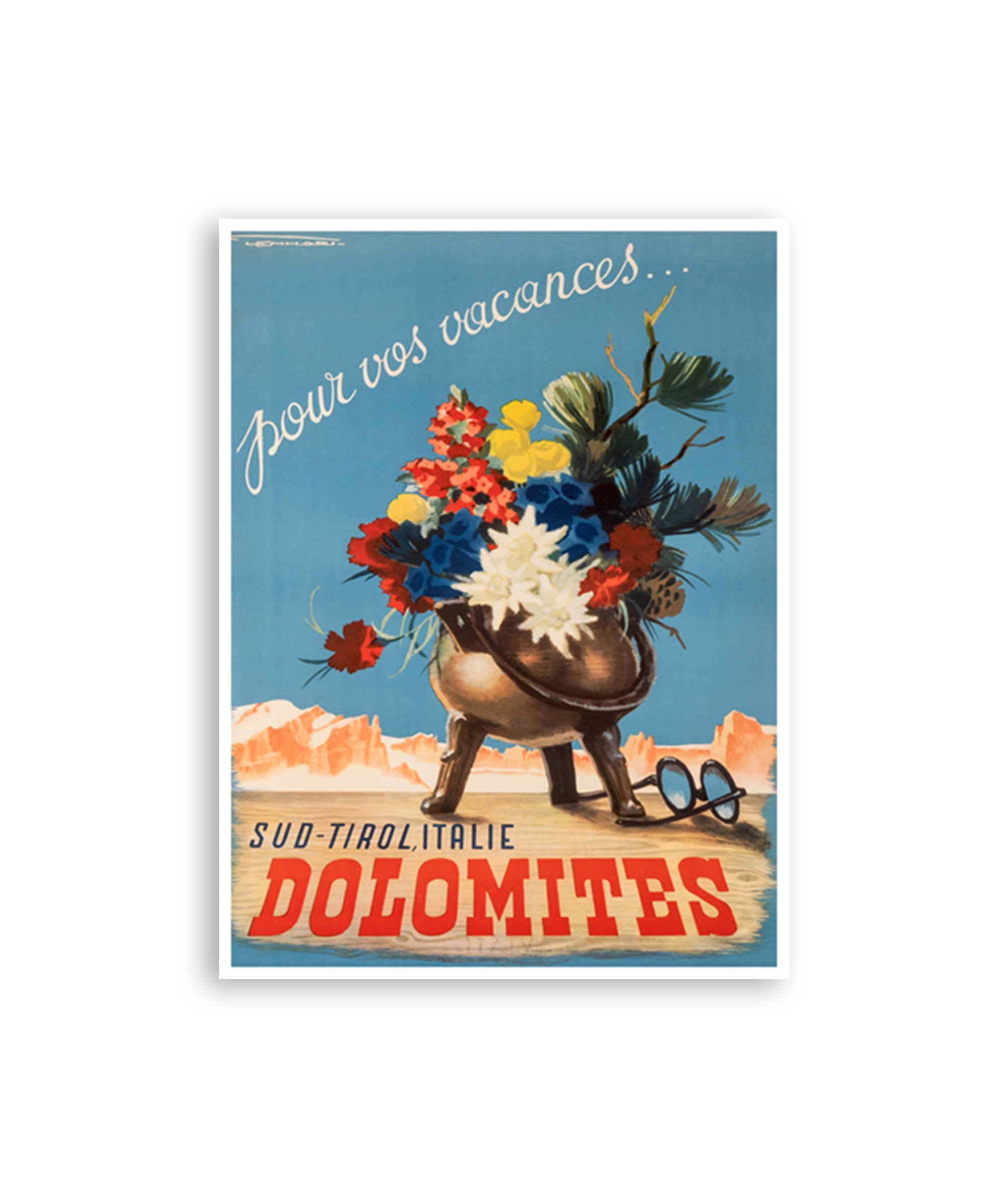 Dolomites Italy Art Travel Poster Tourism Print (XR2354)