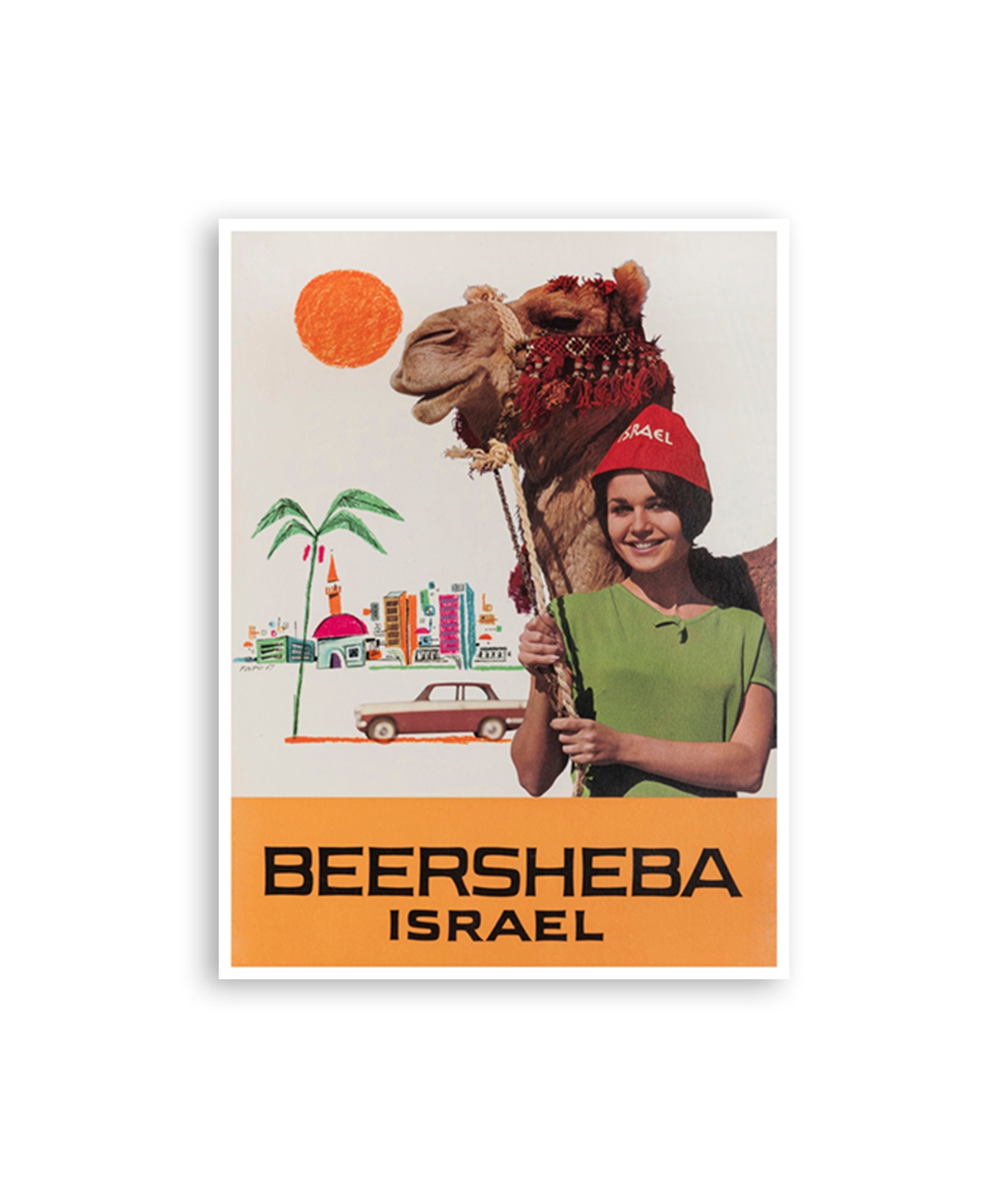 Israel Wall Art Beersheba Travel Poster Retro Vintage Print (H1053)