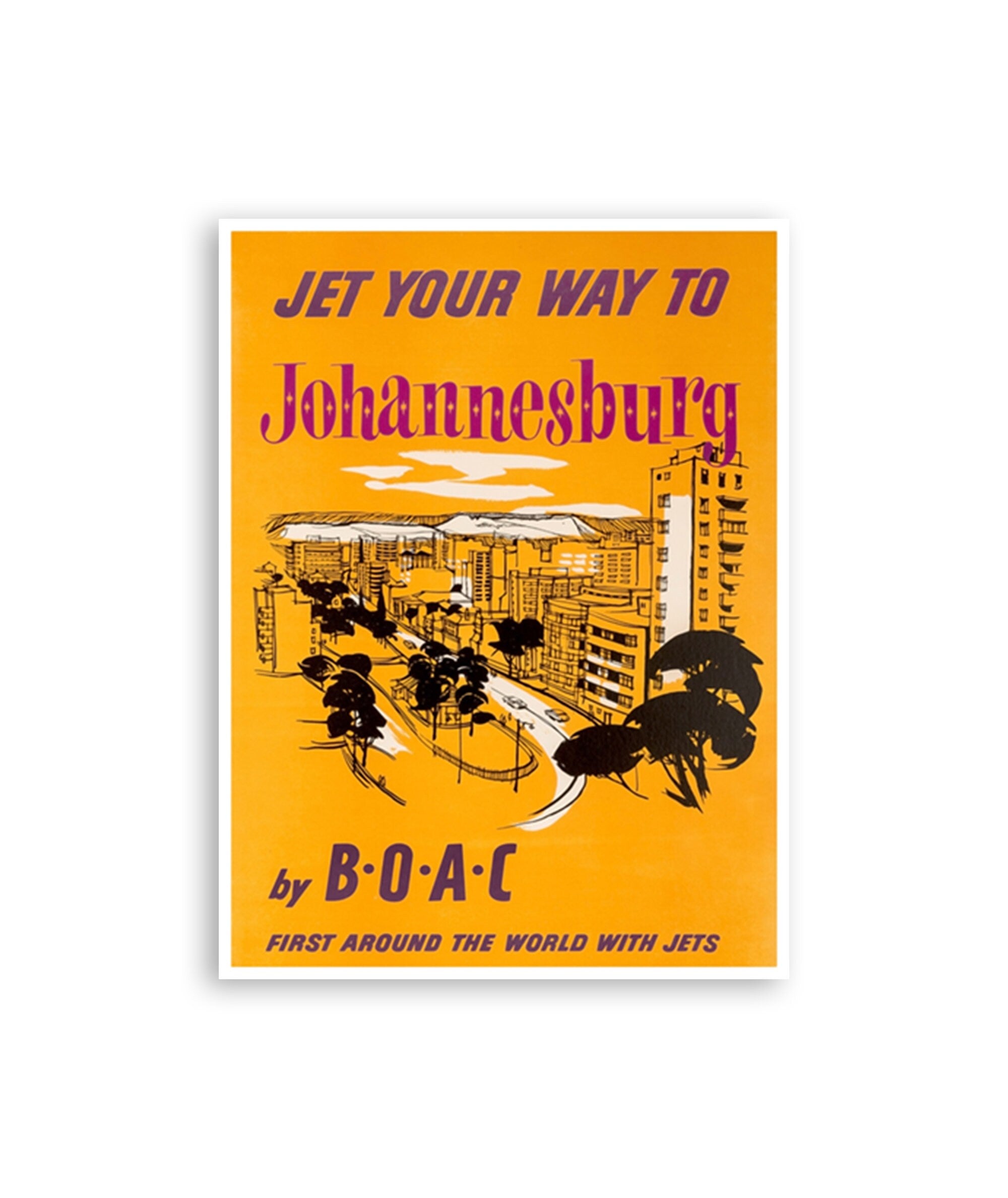 Johannesburg Poster Art South Africa Print Vintage African Home Decor (XR1848)