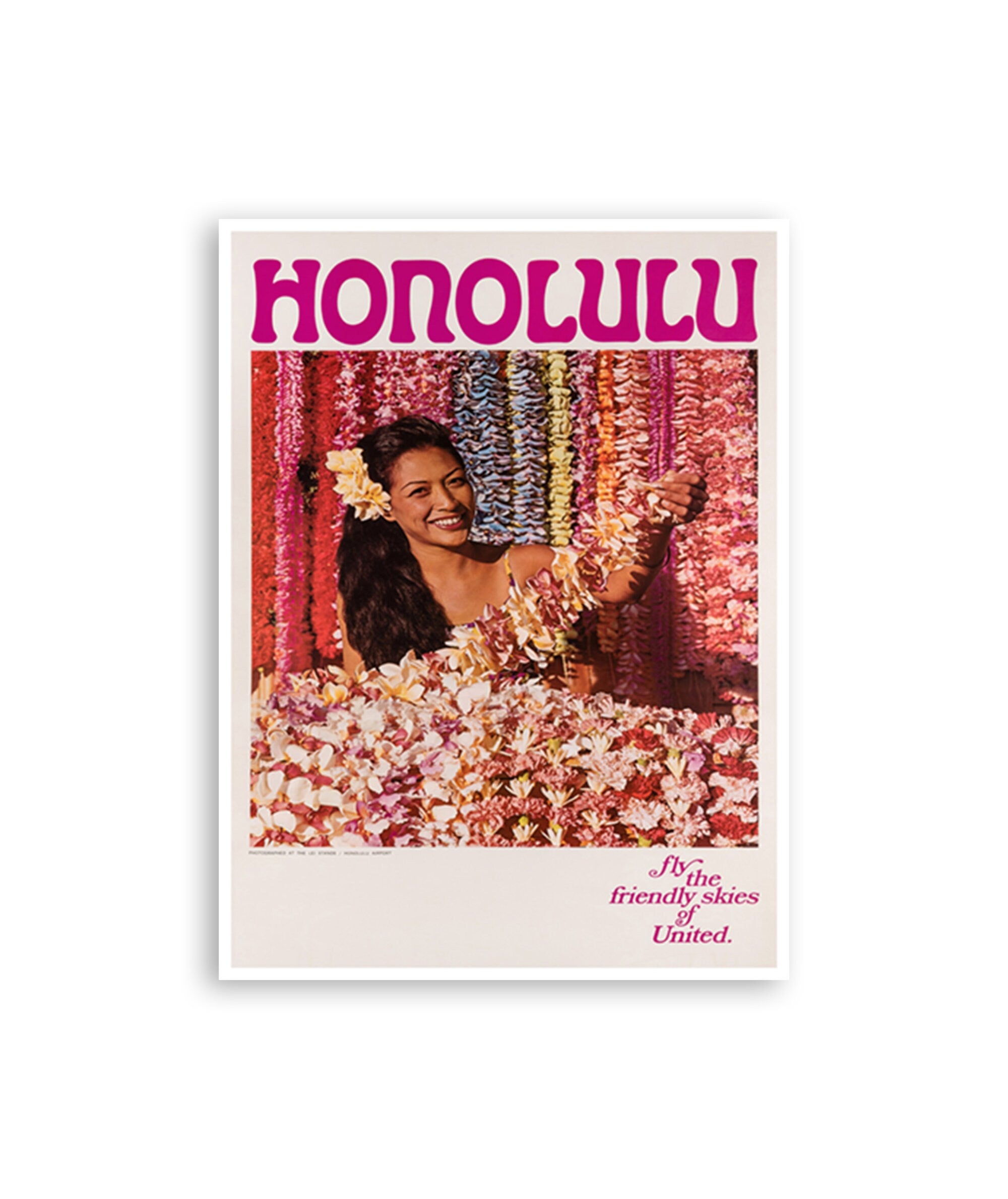 Honolulu Poster Hawaii Travel Art Print (H1046)