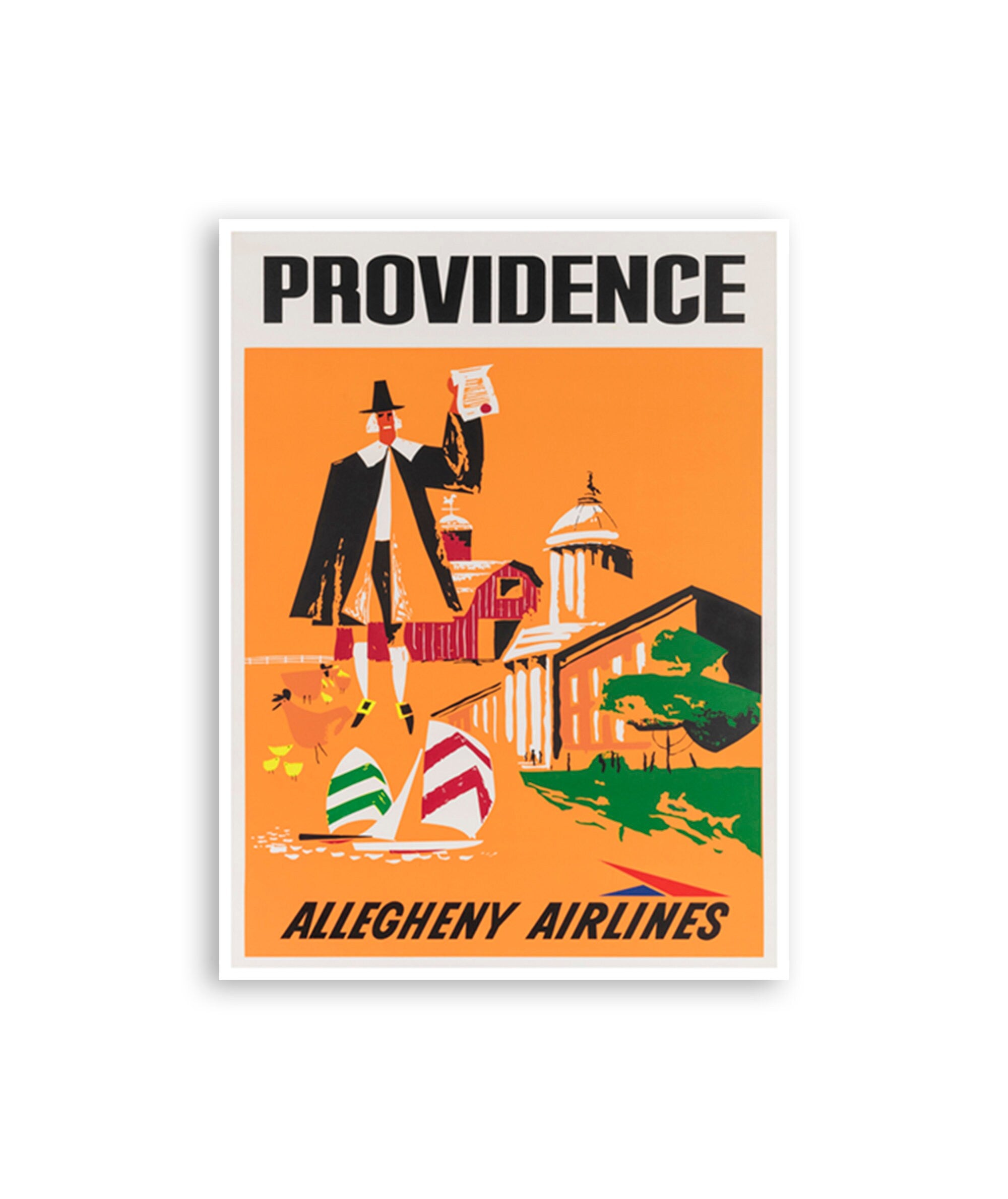 Providence Travel Poster Rhode Island Art Vintage Print (XR3626)