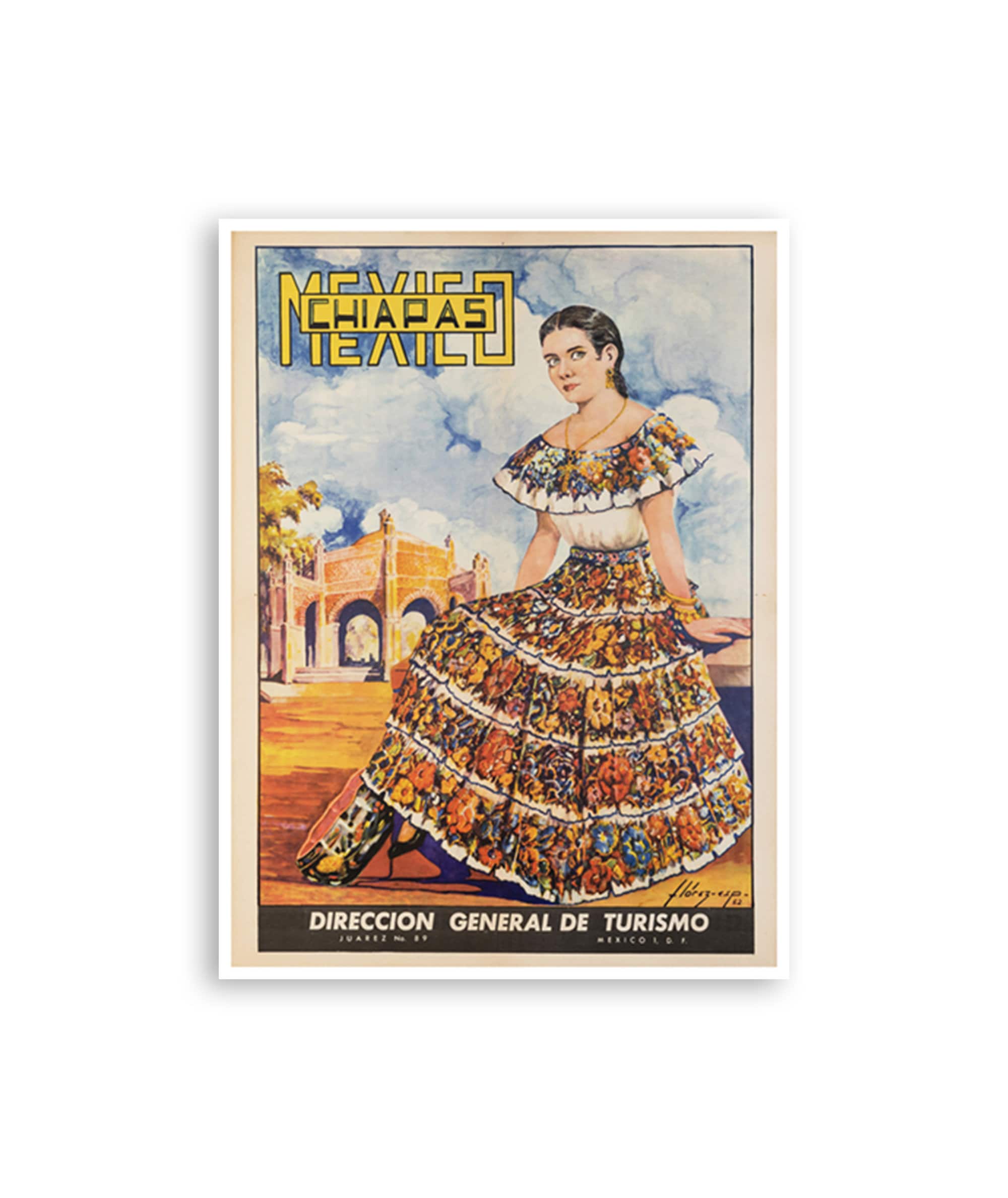 Chiapas Wall Art Mexico Travel Poster Print Retro (XR3589)