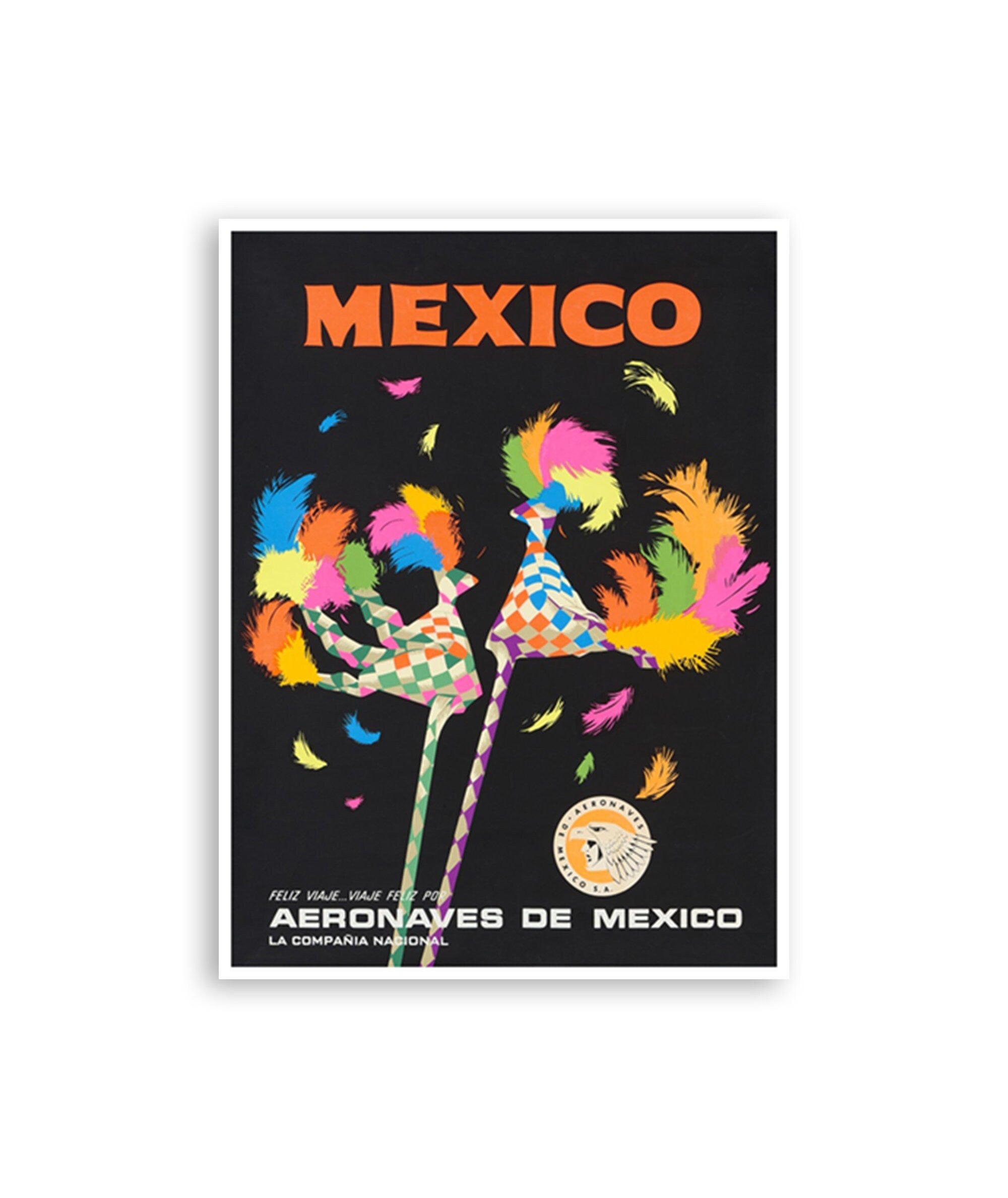 Mexico Travel Poster Retro Festival Wall Art Print (H1071)