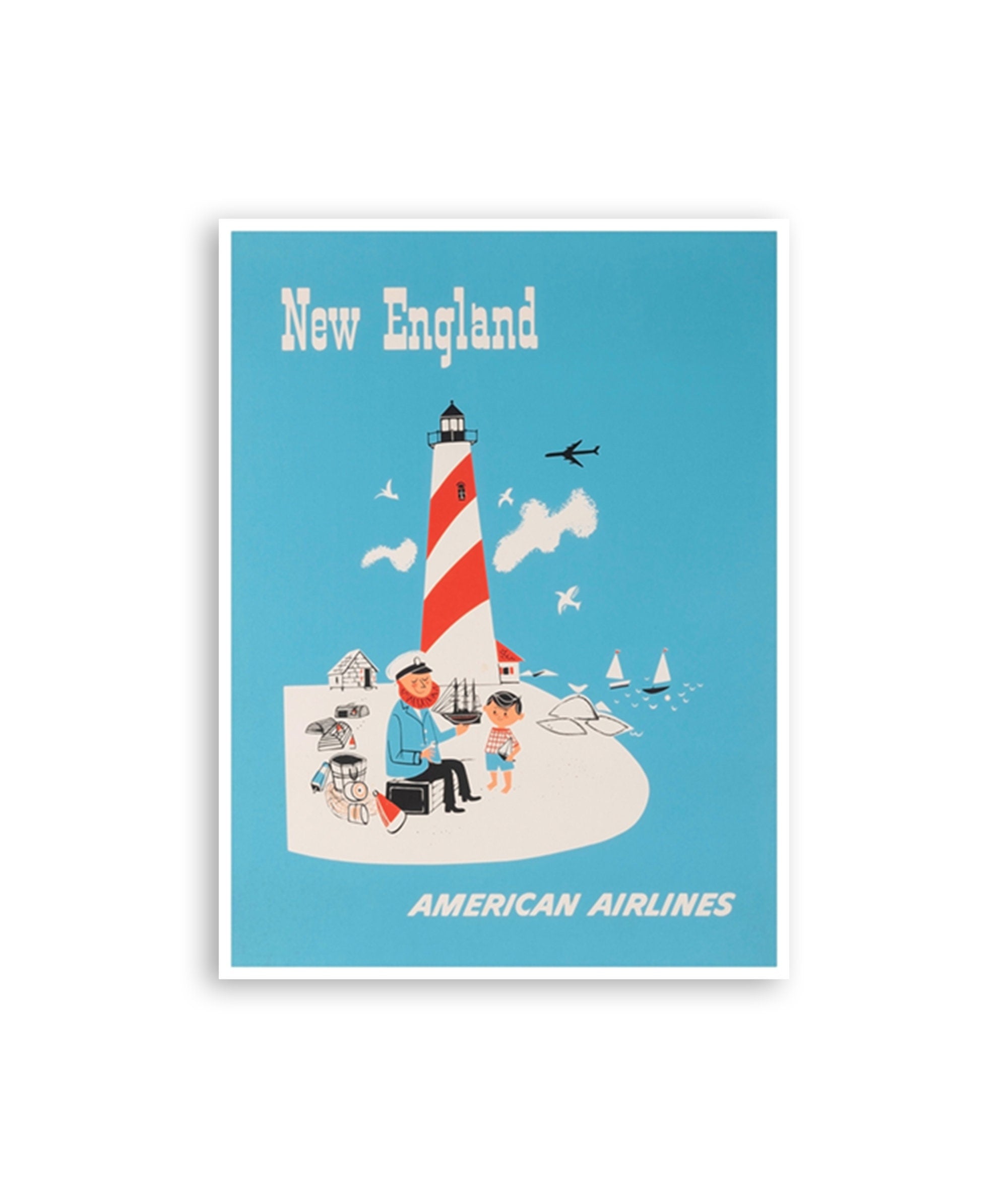 New England Poster Art Travel Print (XR2113)
