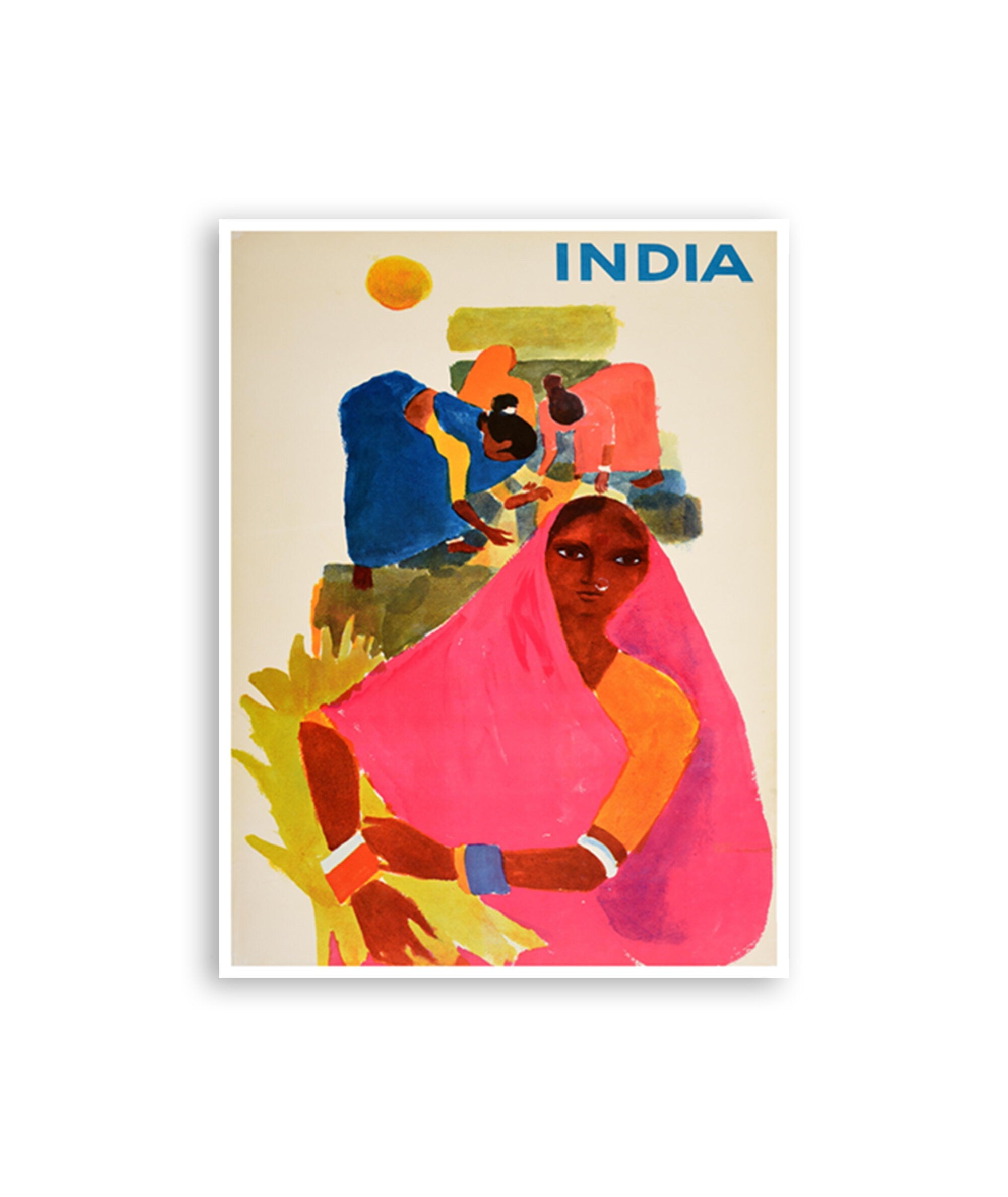 India Art Travel Poster Vintage Print Decor (XR3683)