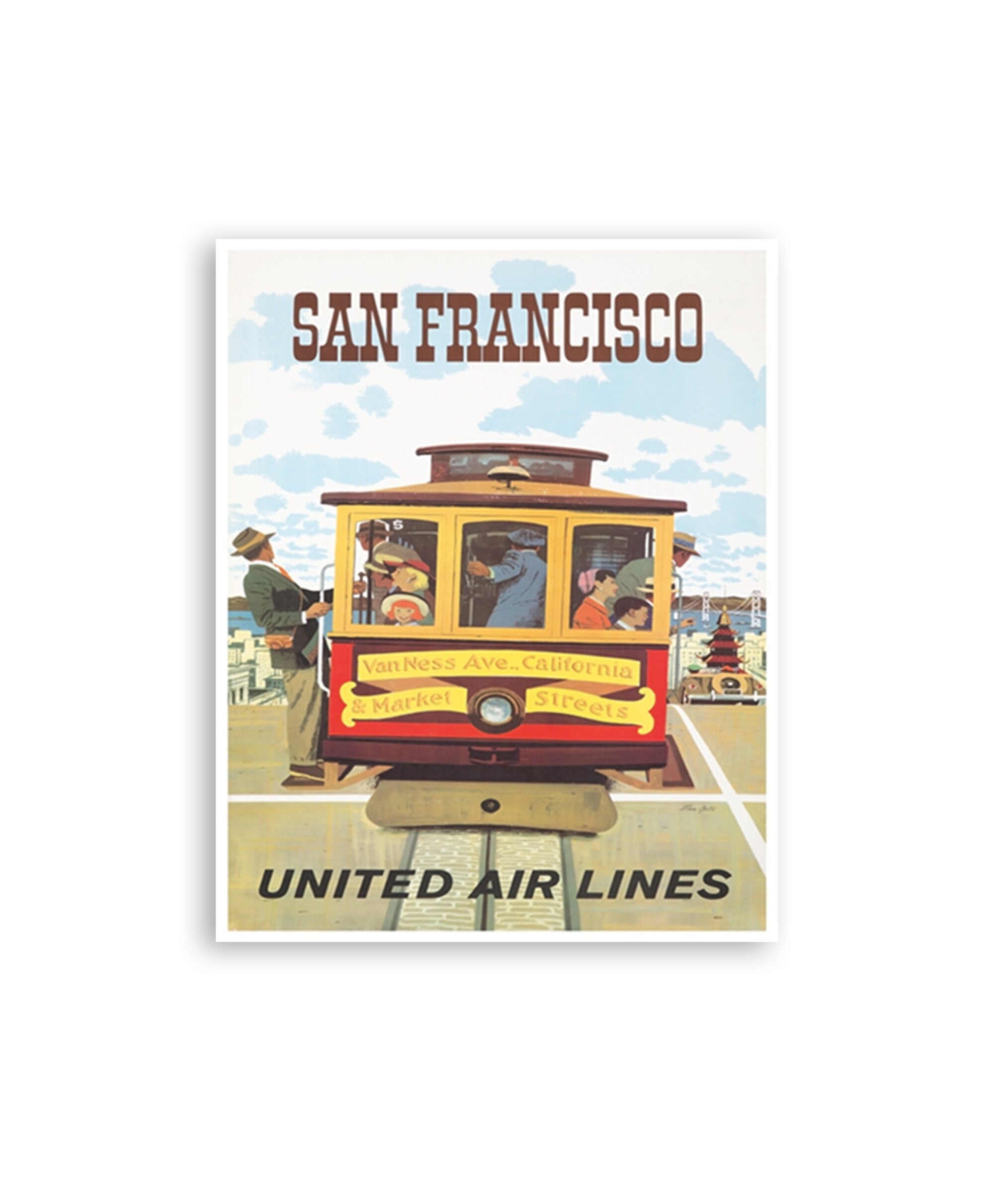San Francisco Poster Art Travel California Home Decor Print (TR68)