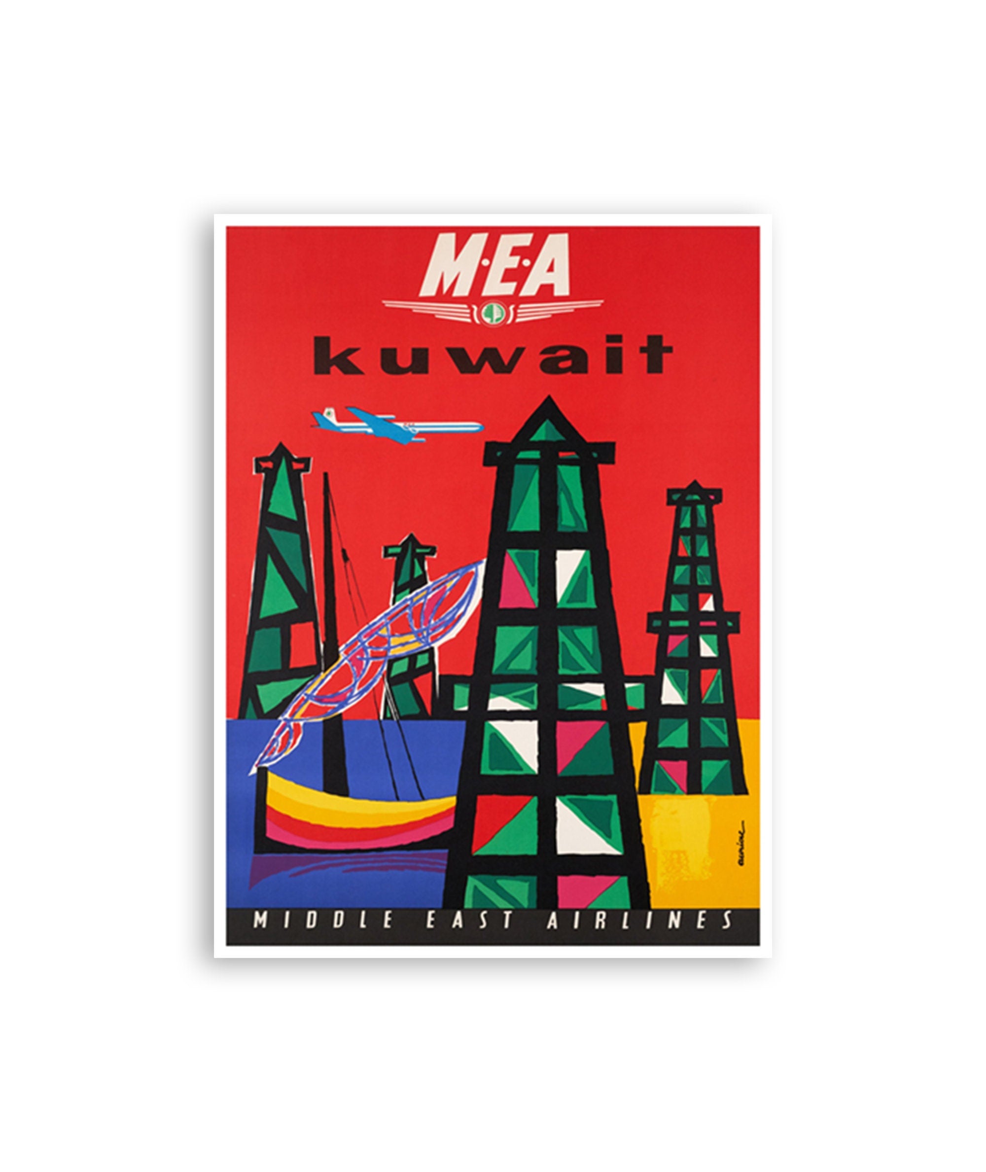 Kuwait Travel Art Print Middle Eastern Poster (XR2666)