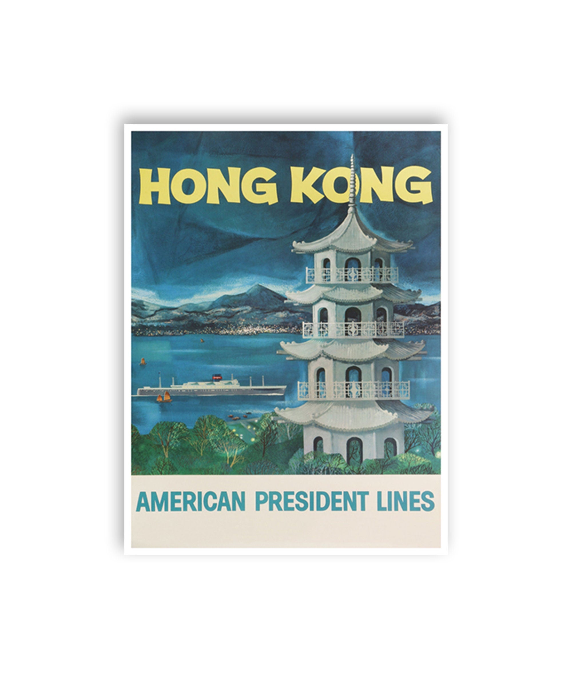 Hong Kong Art Travel Poster Chinese Print (XR3736)