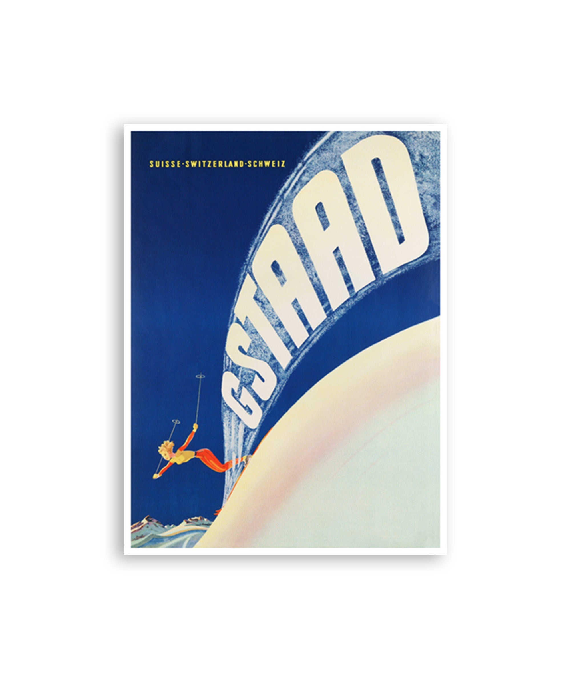 Gstaad Travel Poster Art Print Swiss Wall Decor (XR3786)
