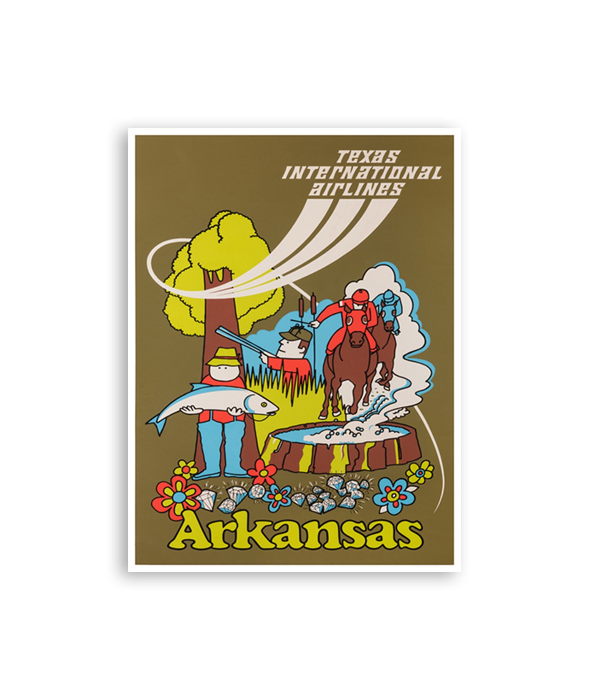 Arkansas Wall Art Travel Poster Print (H816)