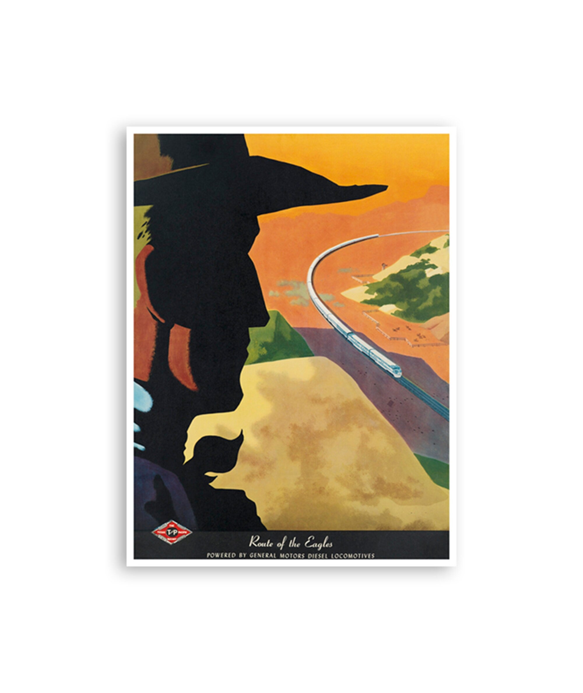 Train Art Poster Locomotive Travel Decor Retro Print (XR3863)