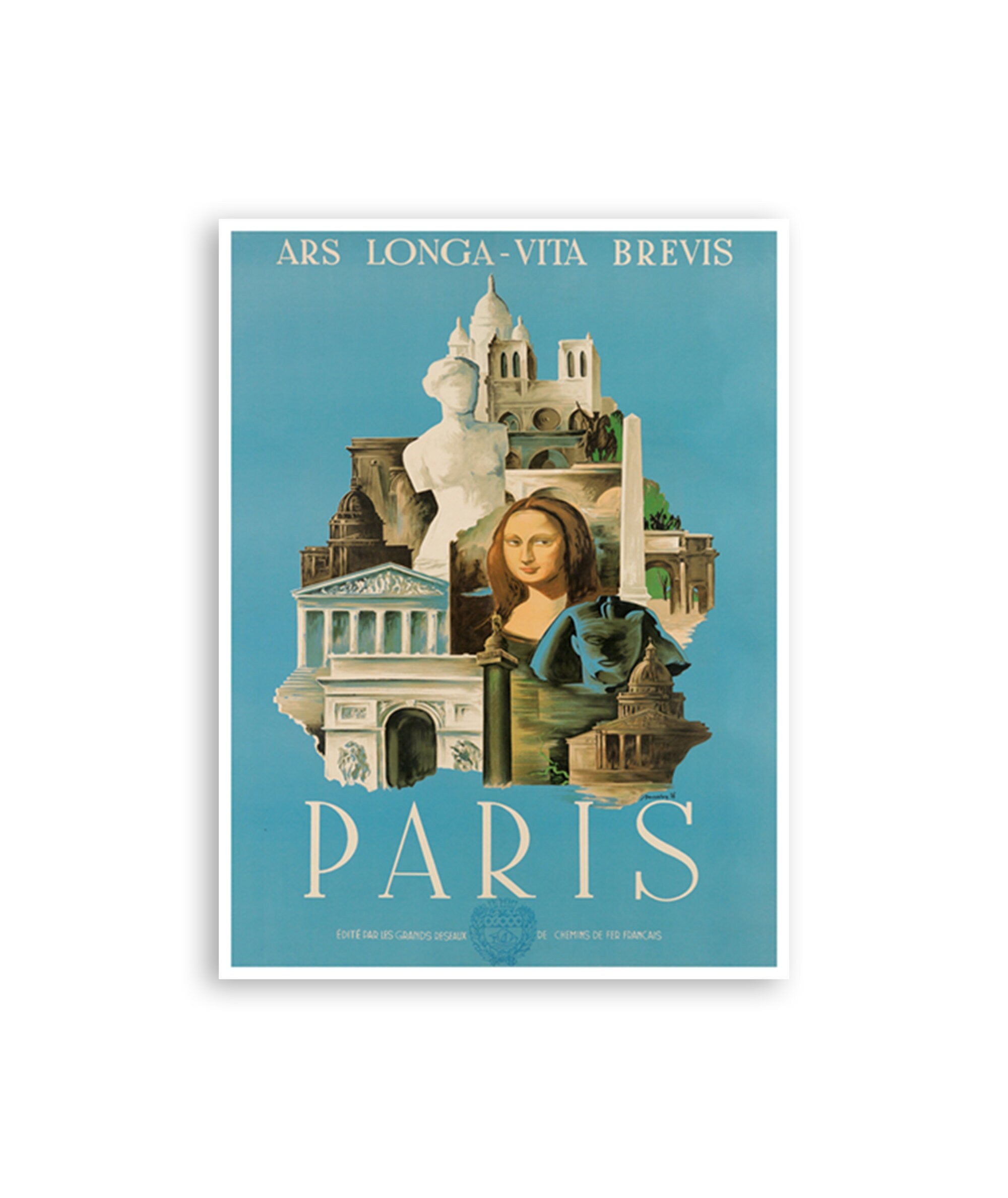 Paris Travel Poster Wall Art France Print Home Decor (XR3850)