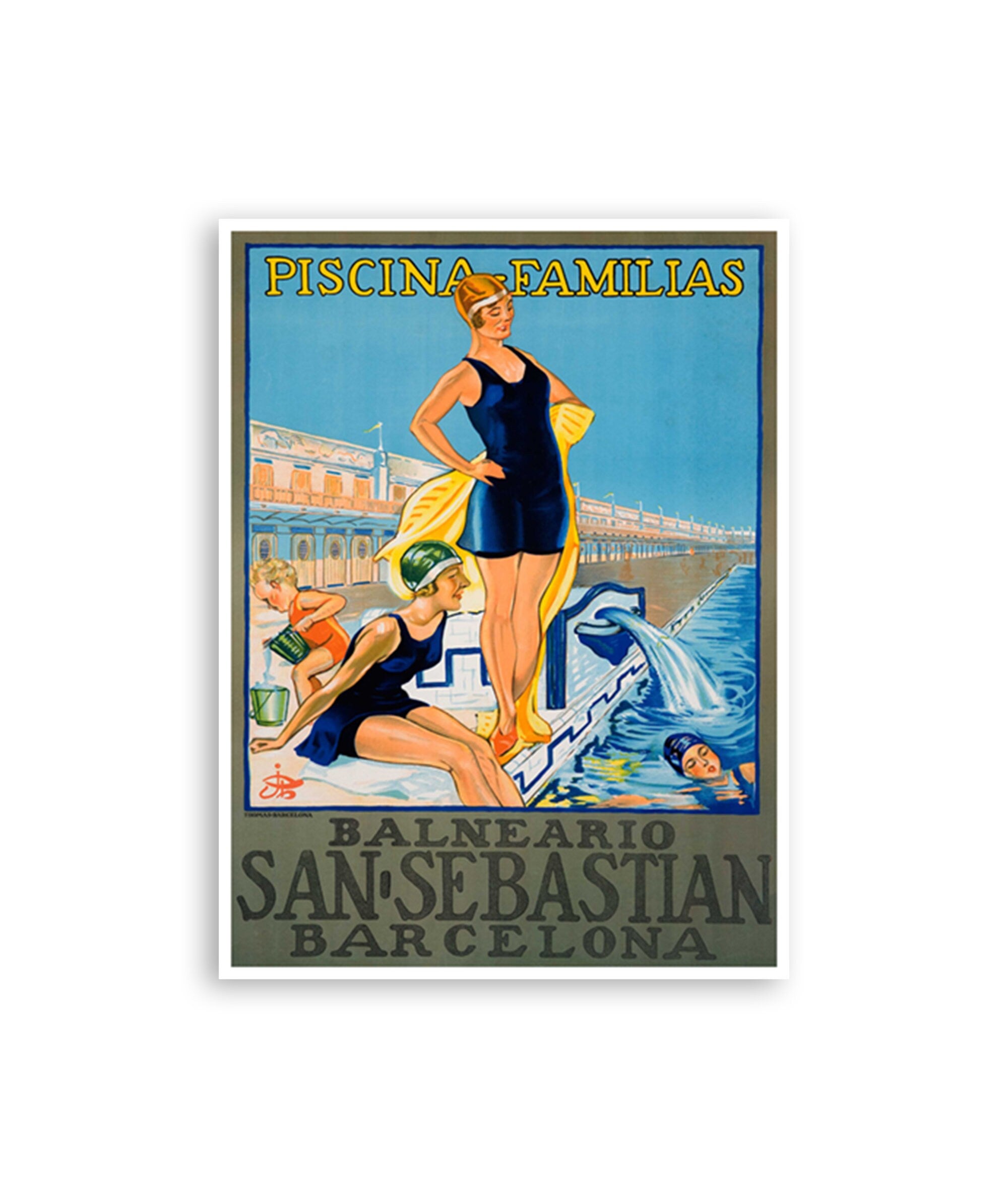 San Sebastian Poster Barcelona Travel Art Print Spain (XR3853)