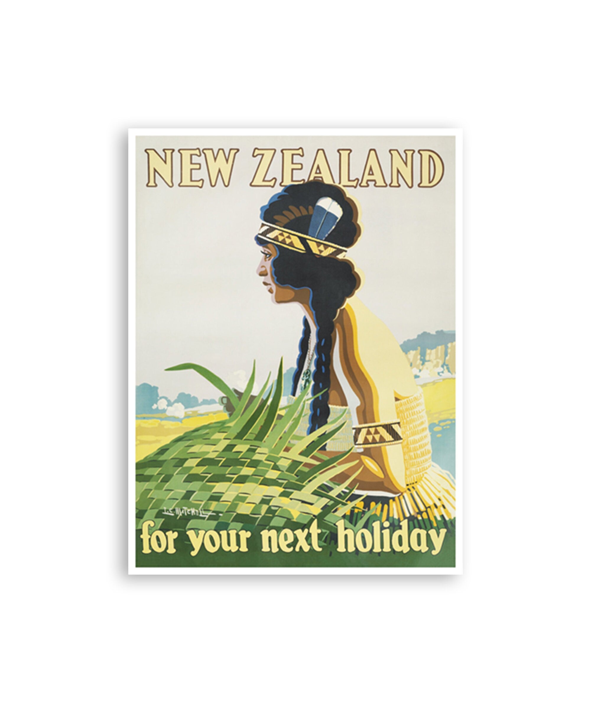 New Zealand Poster Art Travel Print Retro (XR3878)