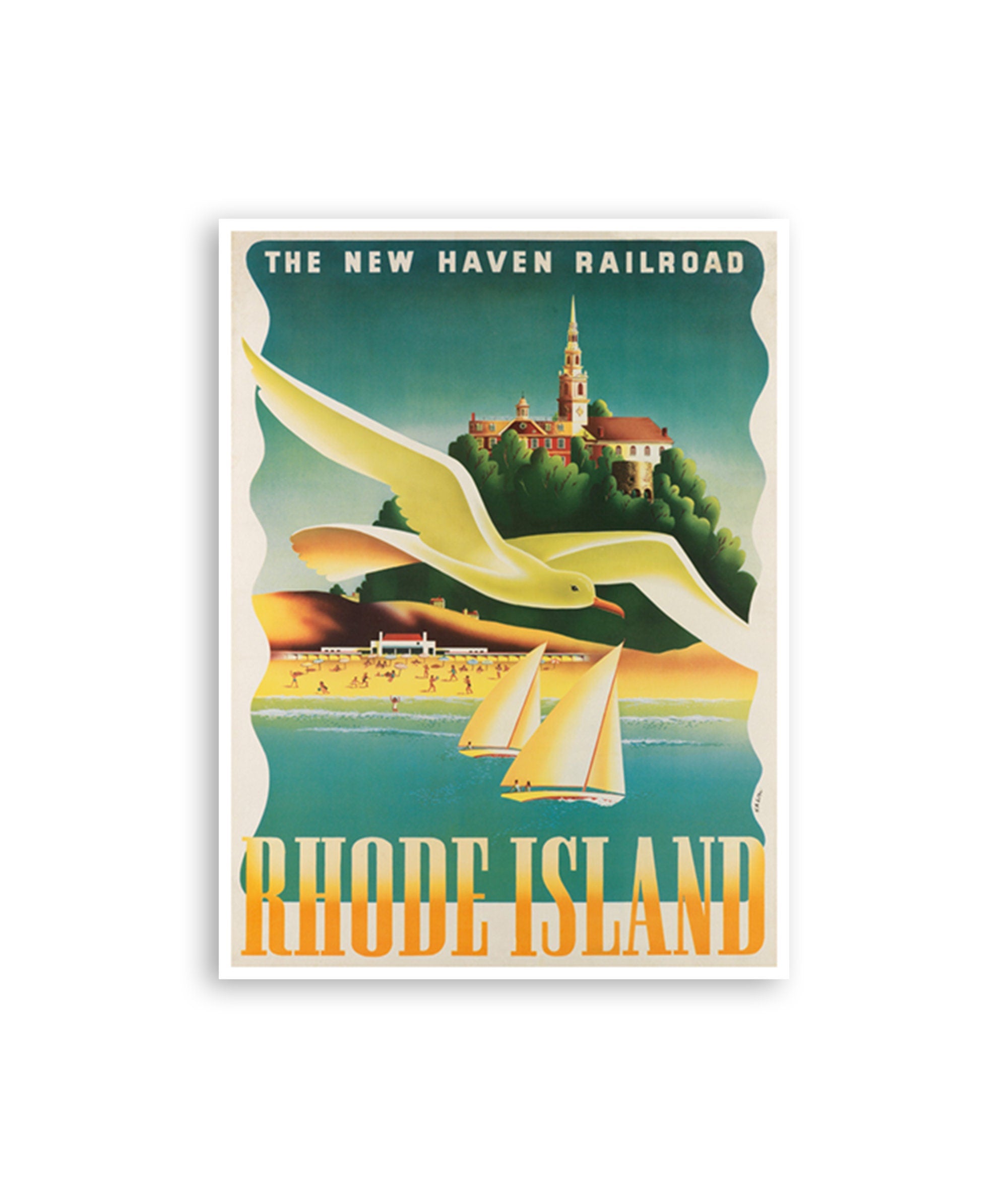 Rhode Island Art Travel Poster Vintage Print (XR3310)
