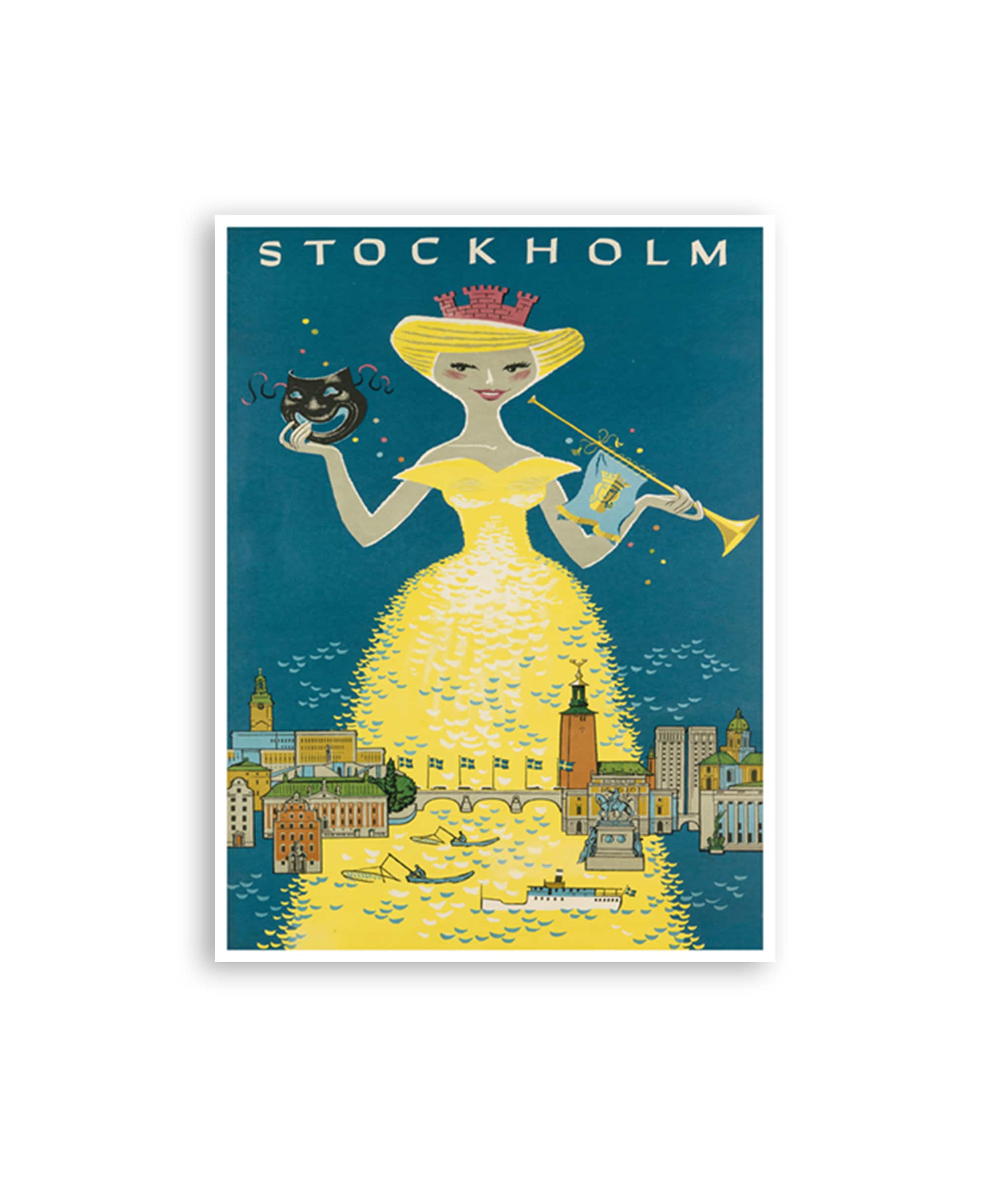 Stockholm Wall Art Sweden Travel Poster Print (XR3829)