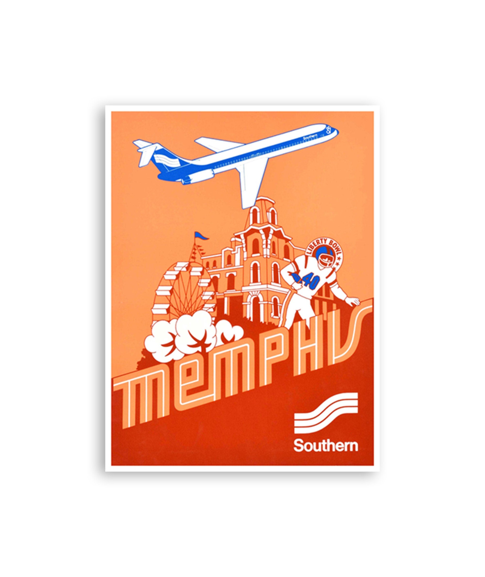 Memphis Tennessee Poster Vintage Travel Art (H1143)