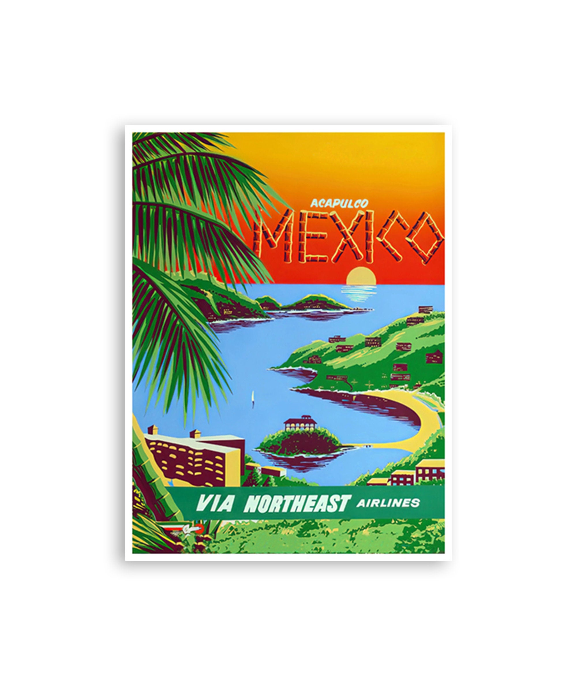 Acapulco Poster Mexico Wall Art Print Vintage Travel Home Decor (XR3534)