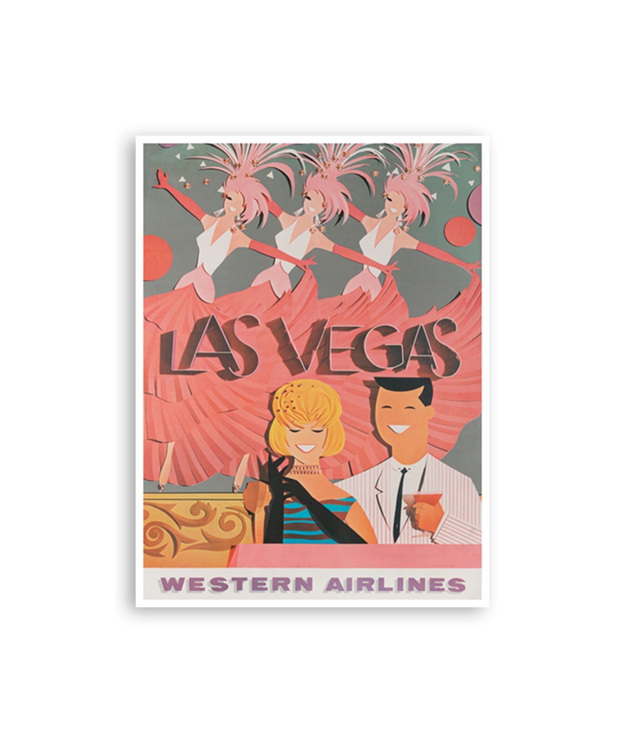 Las Vegas Poster Art Nevada Travel Print Retro Decor (XR3966)
