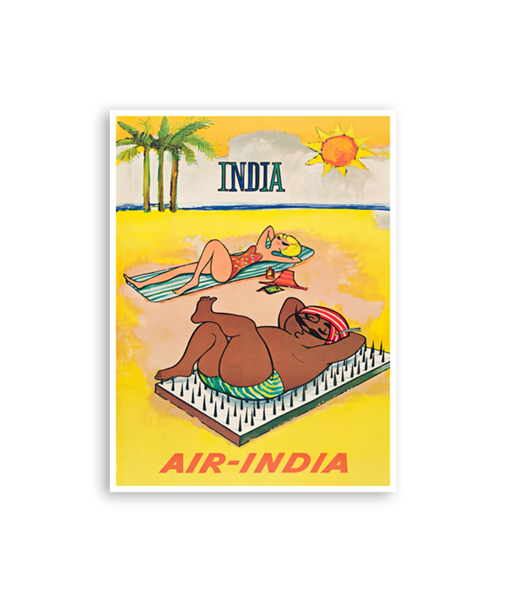 India Beach Art Travel Poster Home Decor Retro Print (XR3989)