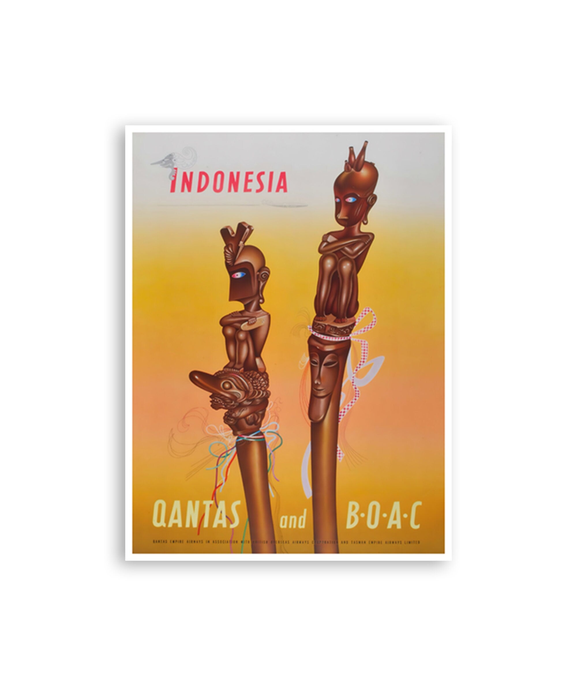 Indonesia Travel Art Poster Home Decor Retro Asian Print (XR4017)