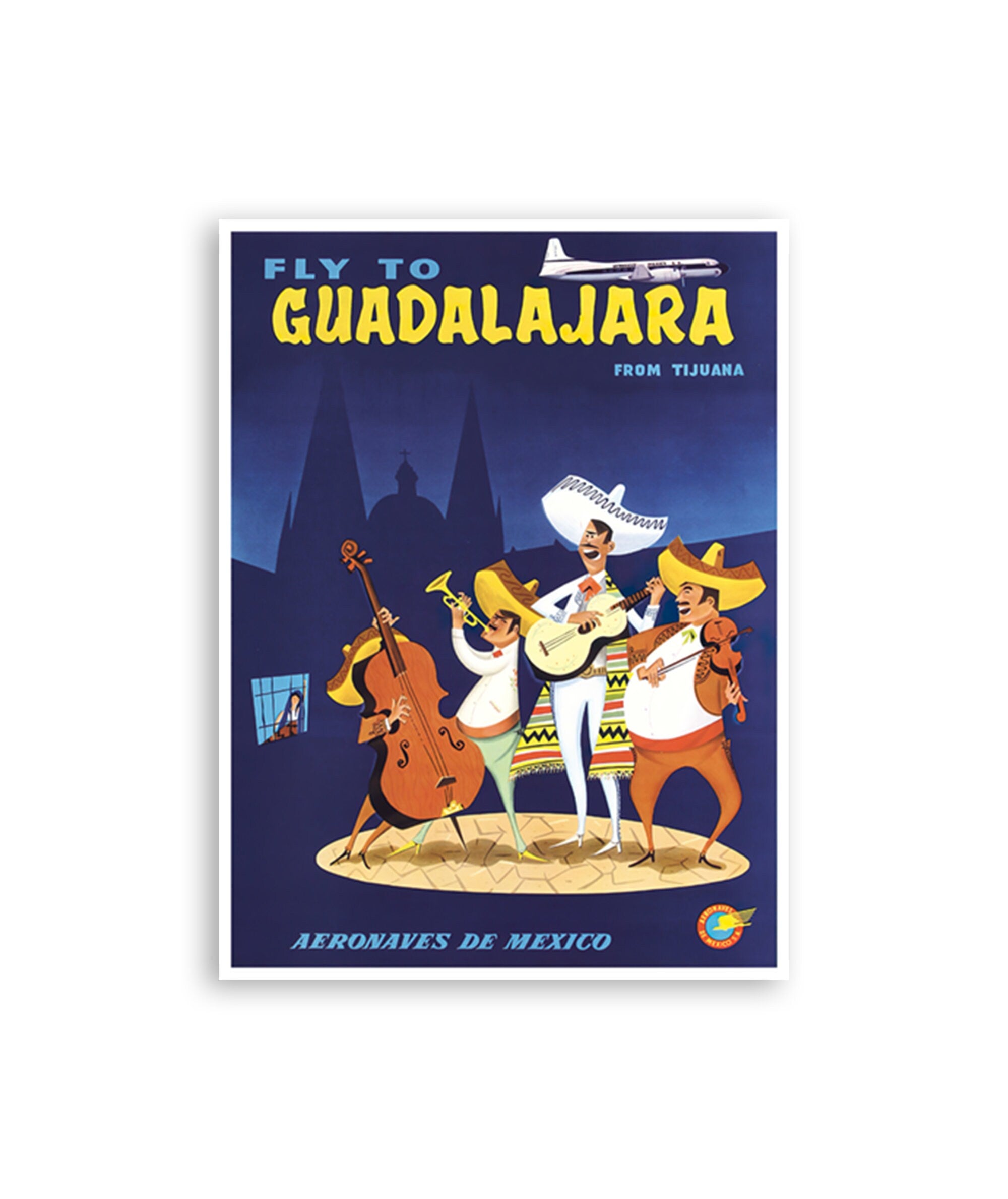 Guadalajara Wall Art Print Mexico Travel Poster Home Decor (XR4003)