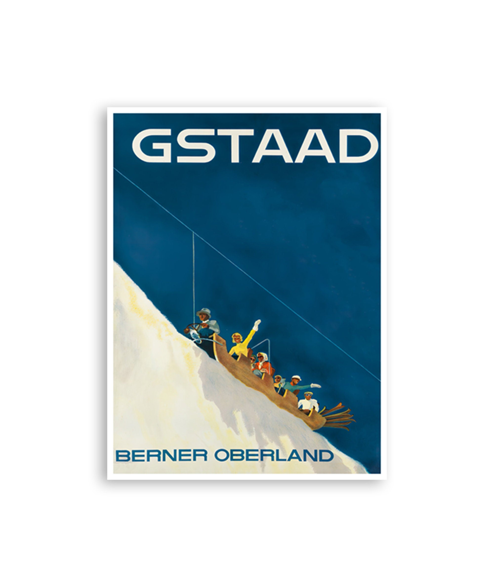 Gstaad Print Art Travel Poster Swiss Wall Decor (XR4093)