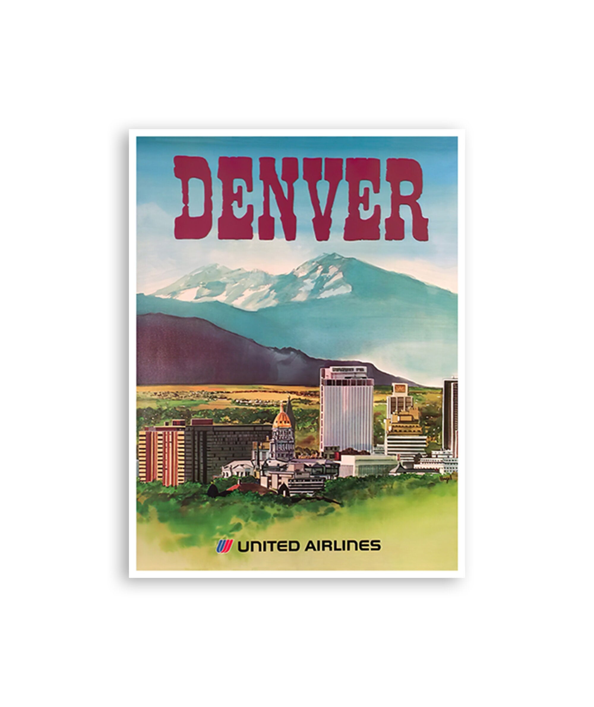 Denver Colorado Art Retro Poster Travel Print (XR4087)