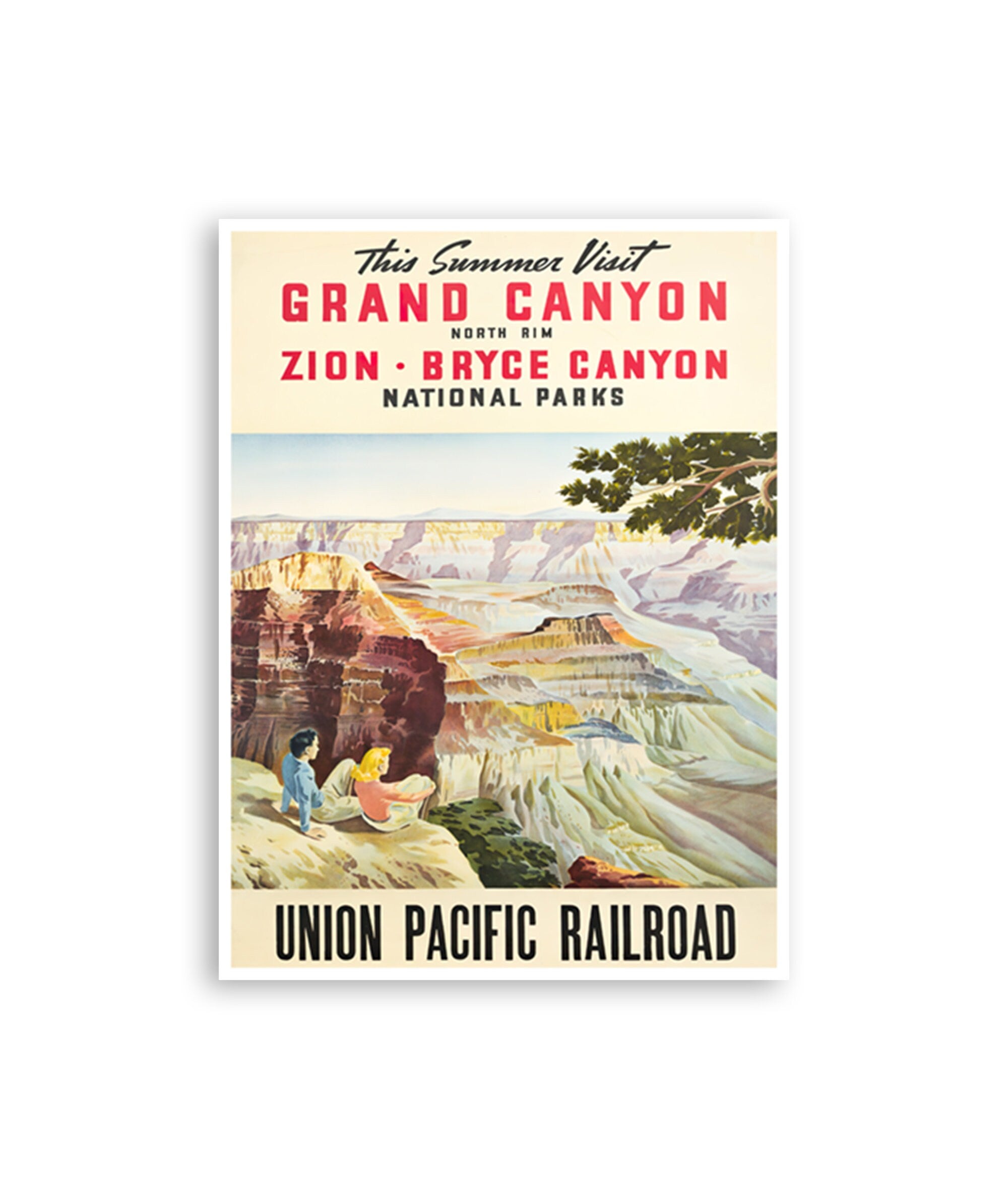 Grand Canyon Art Poster National Parks Retro Print Home Decor (H1234)