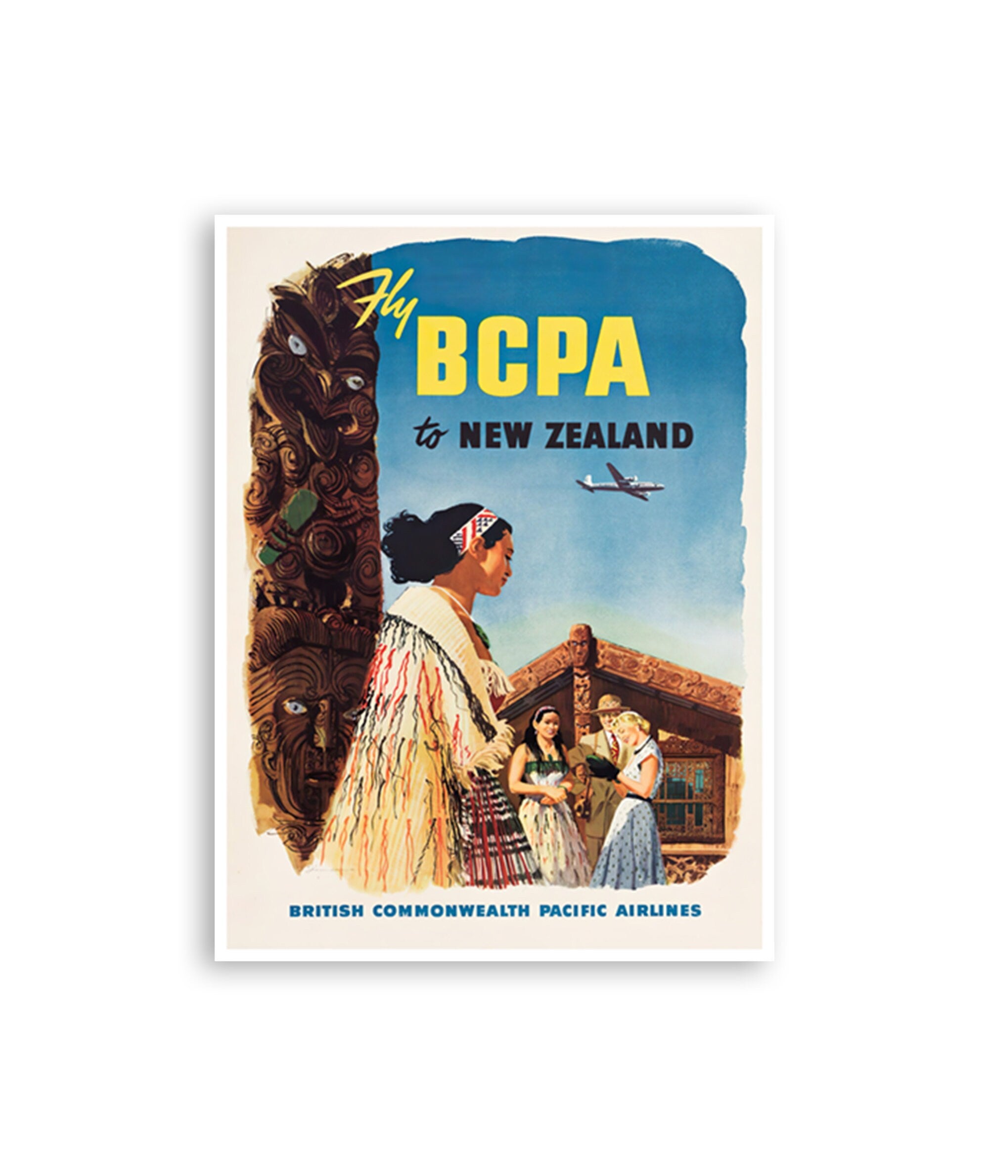 New Zealand Print Art Travel Poster Retro (XR4044)