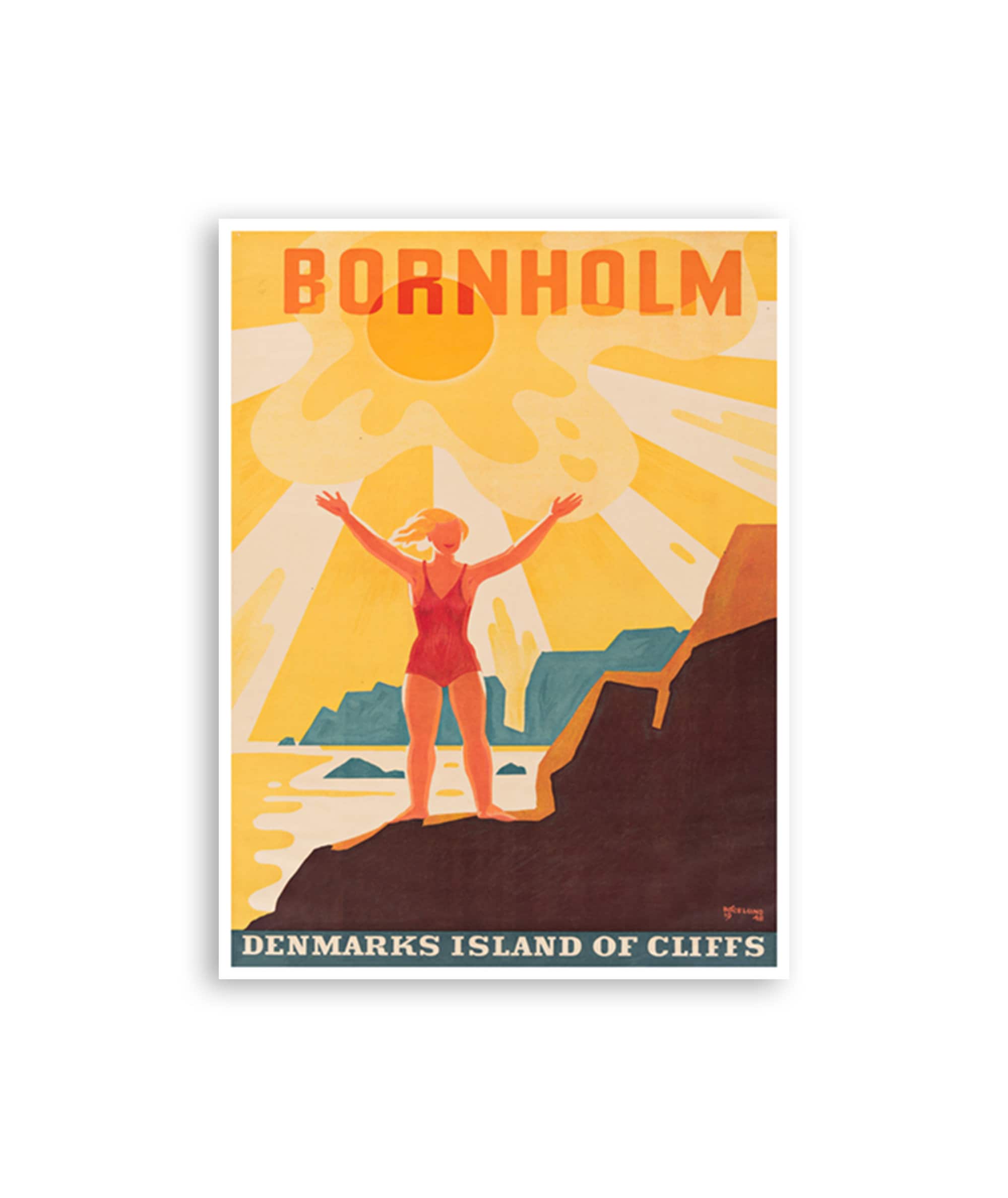 Bornholm Denmark Art Retro Poster Art Travel Poster Wall Art Print (XR3913)