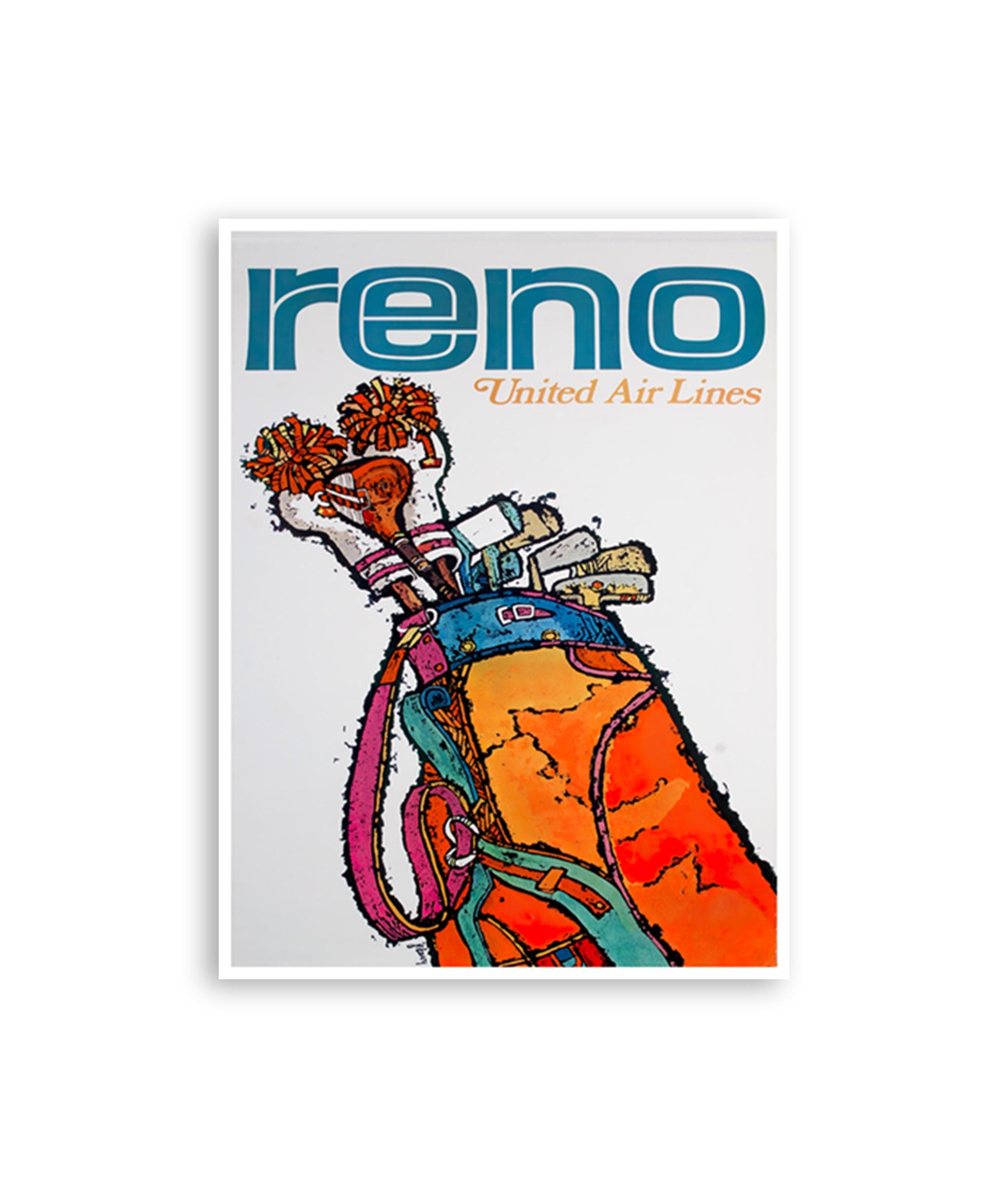 Reno Nevada Art Vintage Golf Poster Travel Print (H1227)