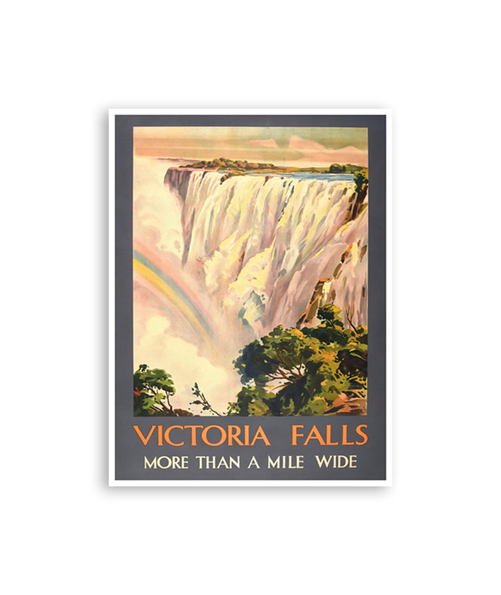 Victoria Falls Print Zimbabwe Art African Gift Poster (XR4011)