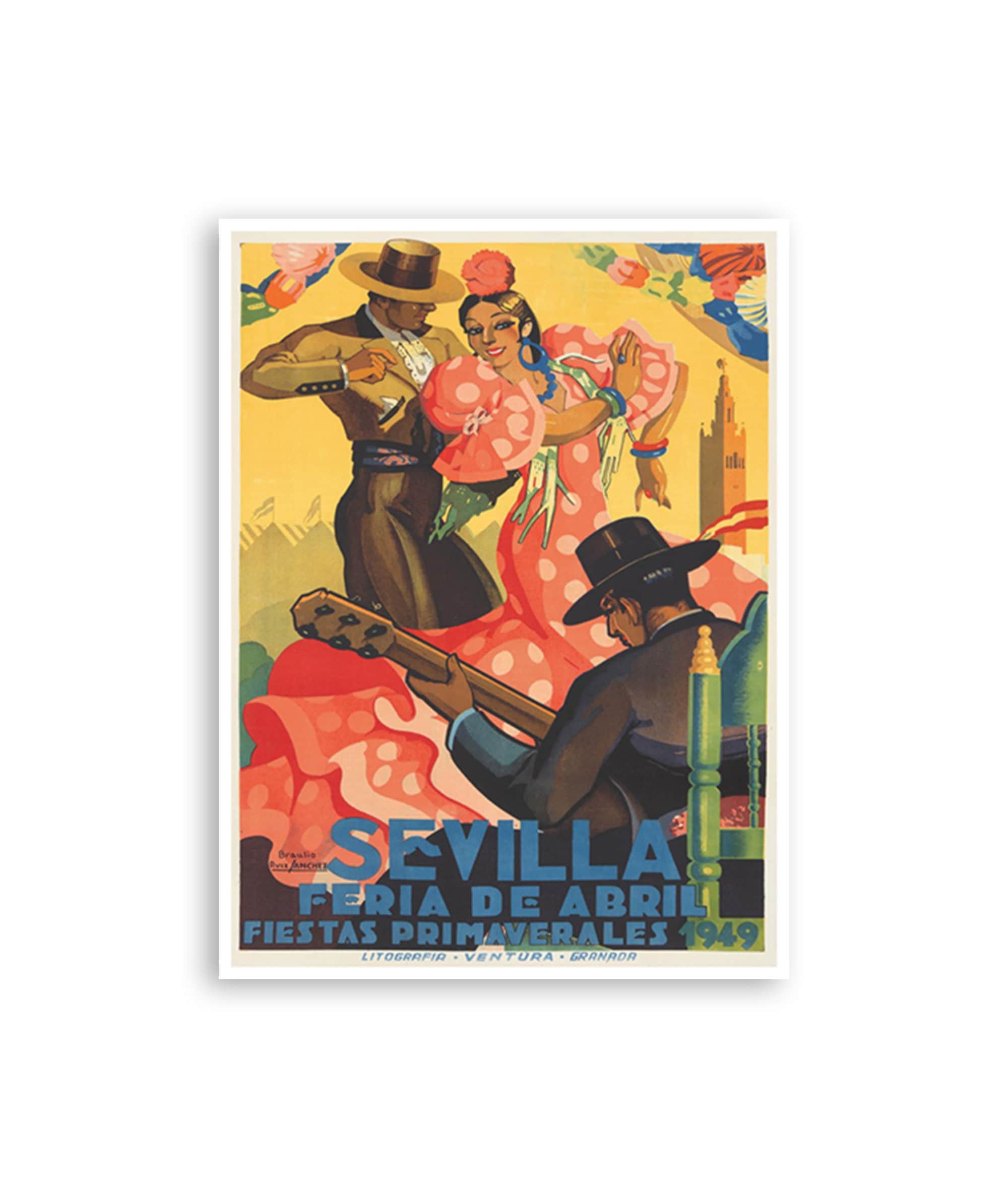 Seville Spain Poster Travel Art Vintage Print (H776)