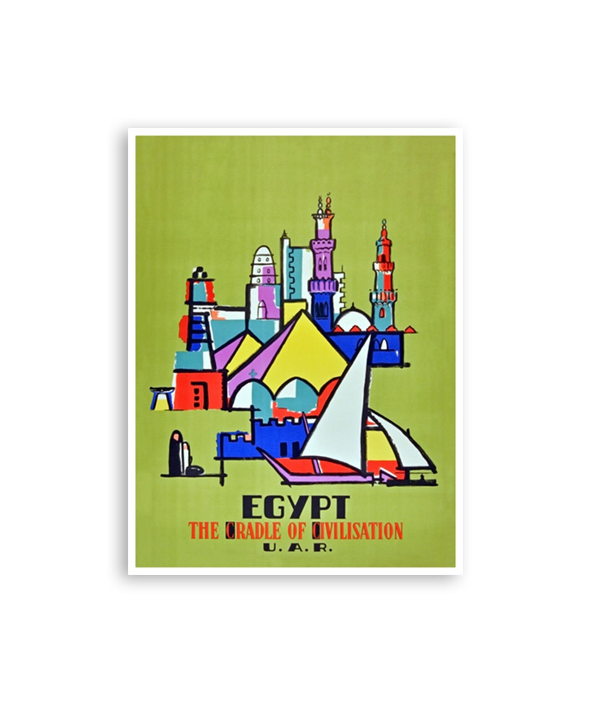 Egypt Vintage Art Travel Poster Print Egyptian Home Decor (XR2297)
