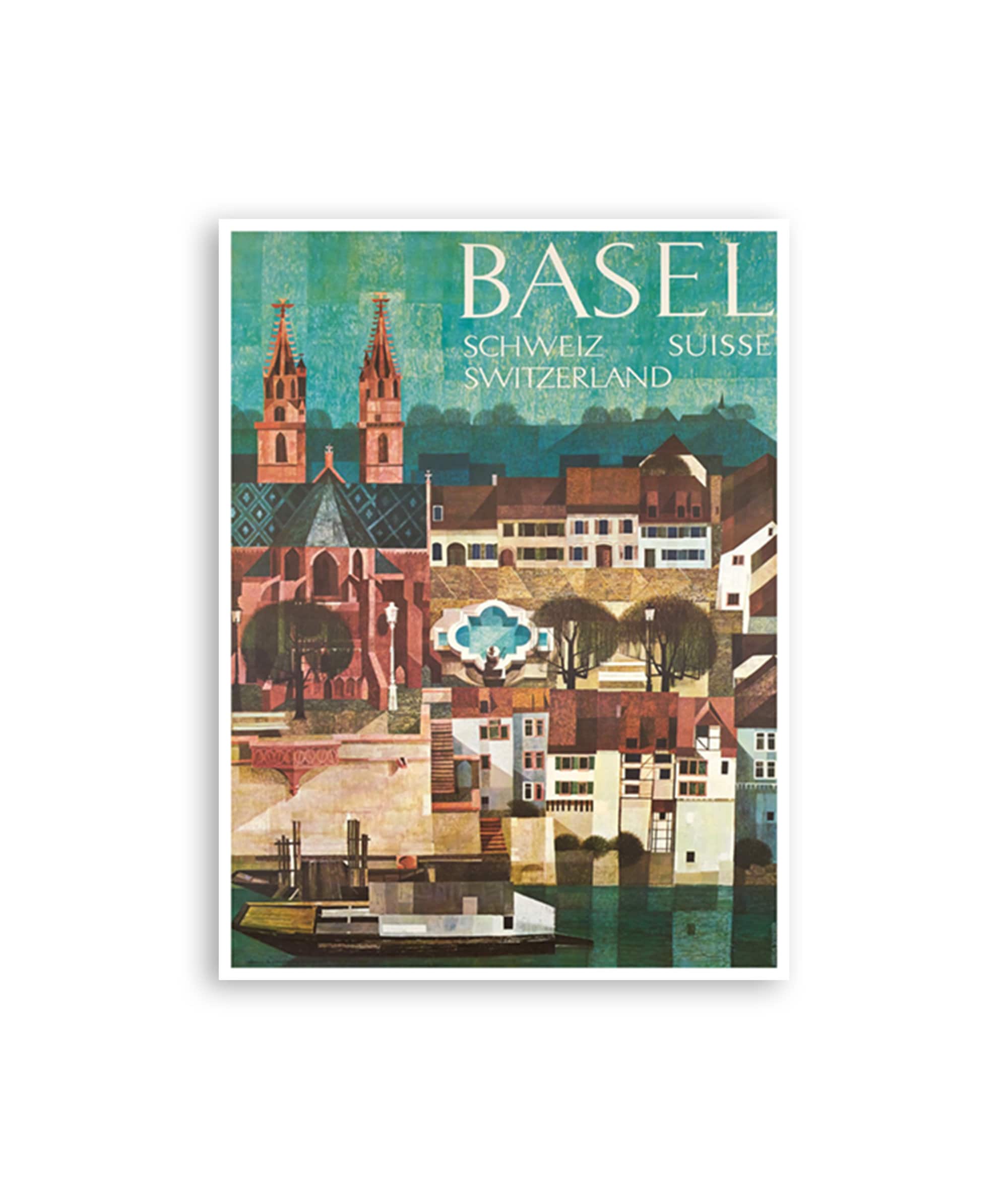 Basel Poster Swiss Travel Decor Switzerland Art Retro Print (XR157)