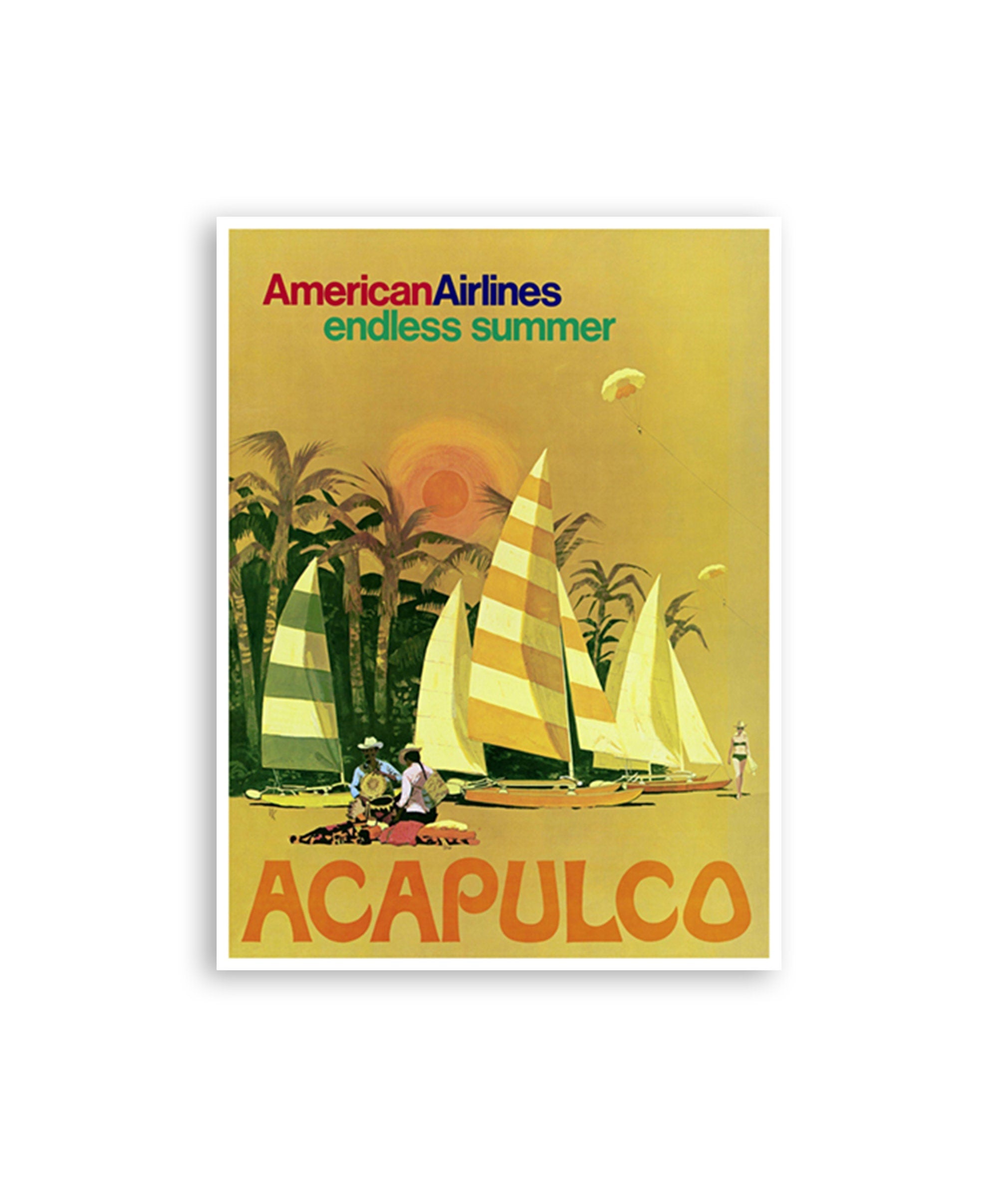 Acapulco Travel Poster American Air Lines