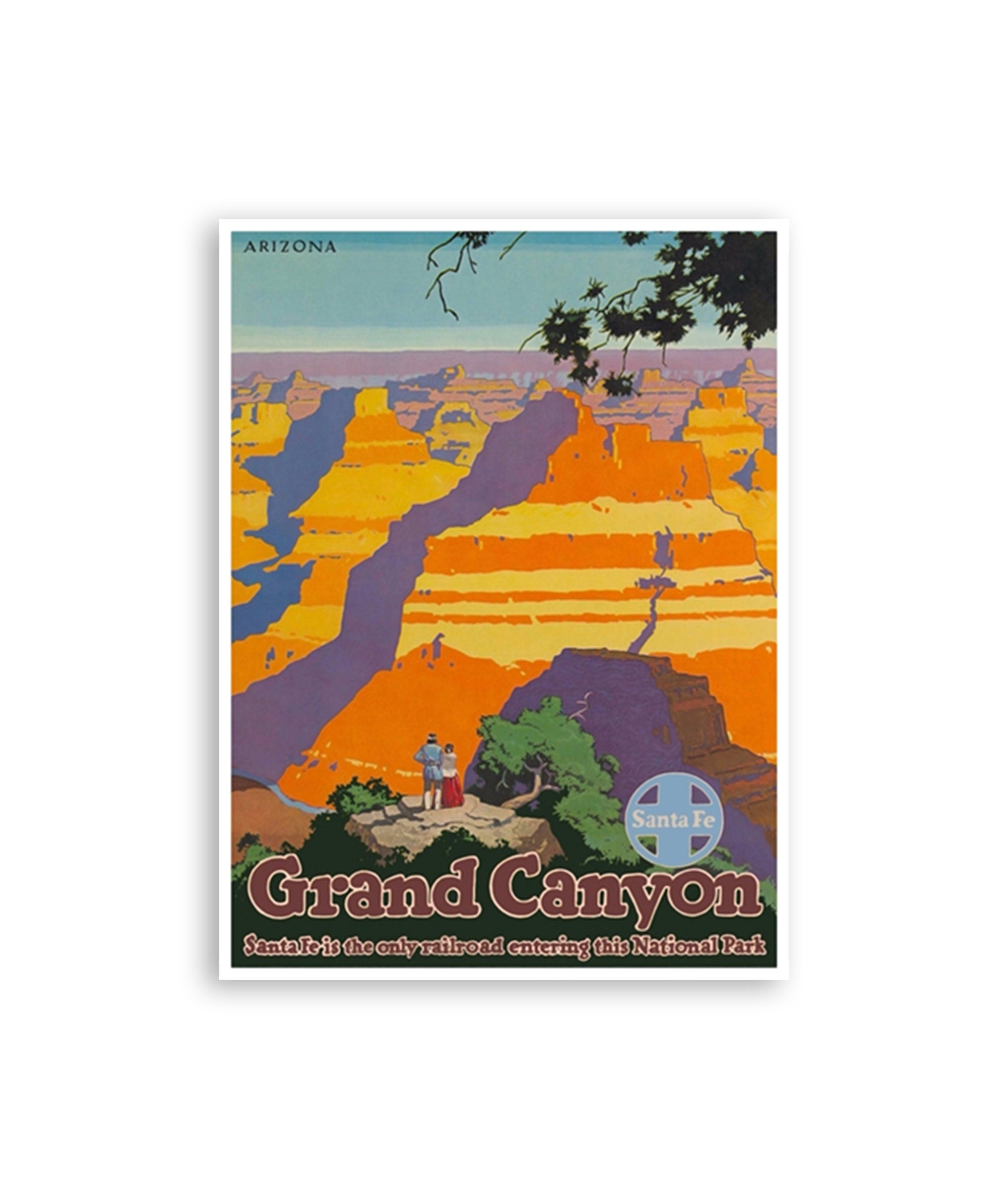 Grand Canyon Art Print National Parks Poster Vintage Parks Art (ZT335)a