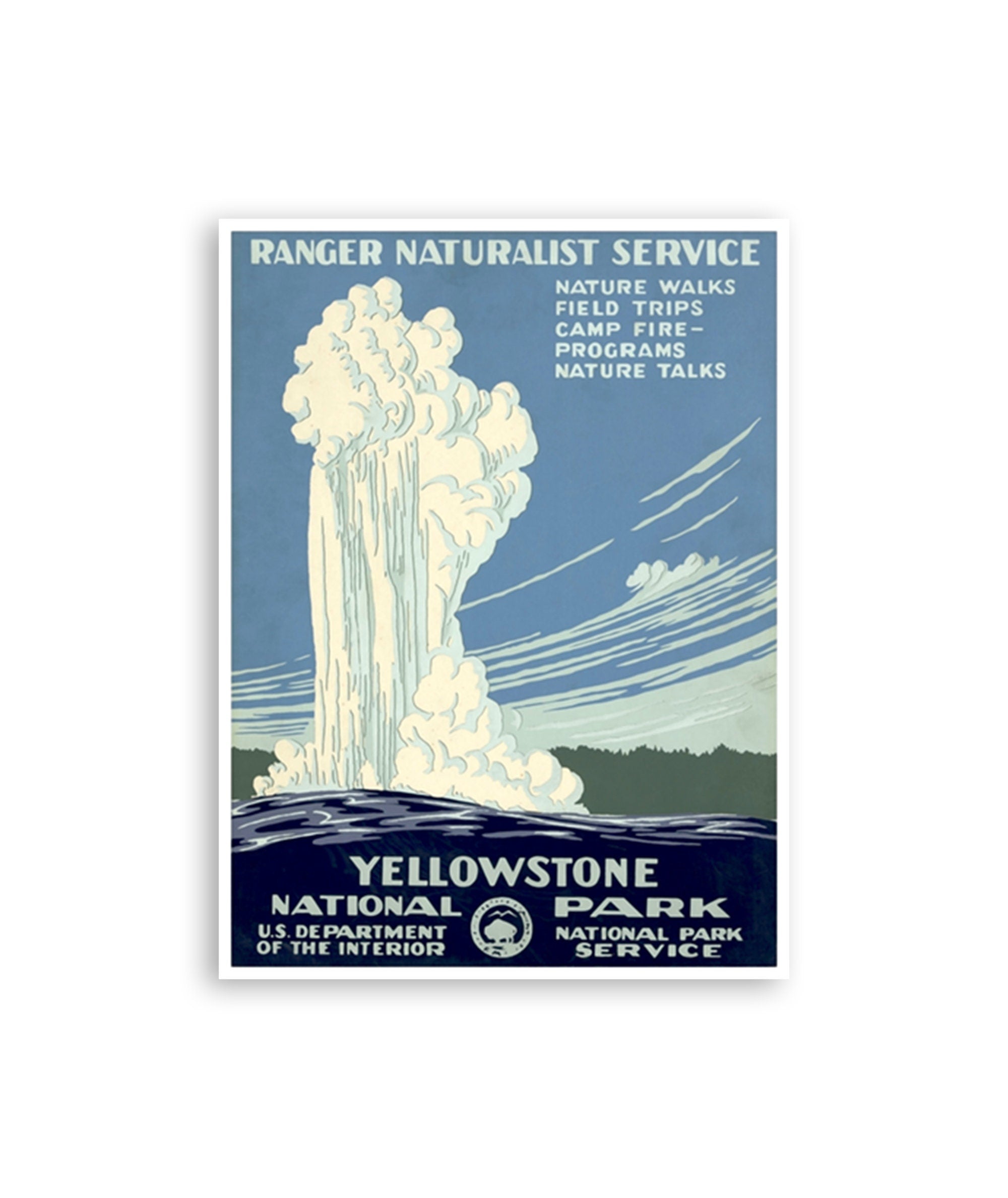 Yellowstone Art National Parks Poster Travel Art Print National Parks Poster (TR36)a