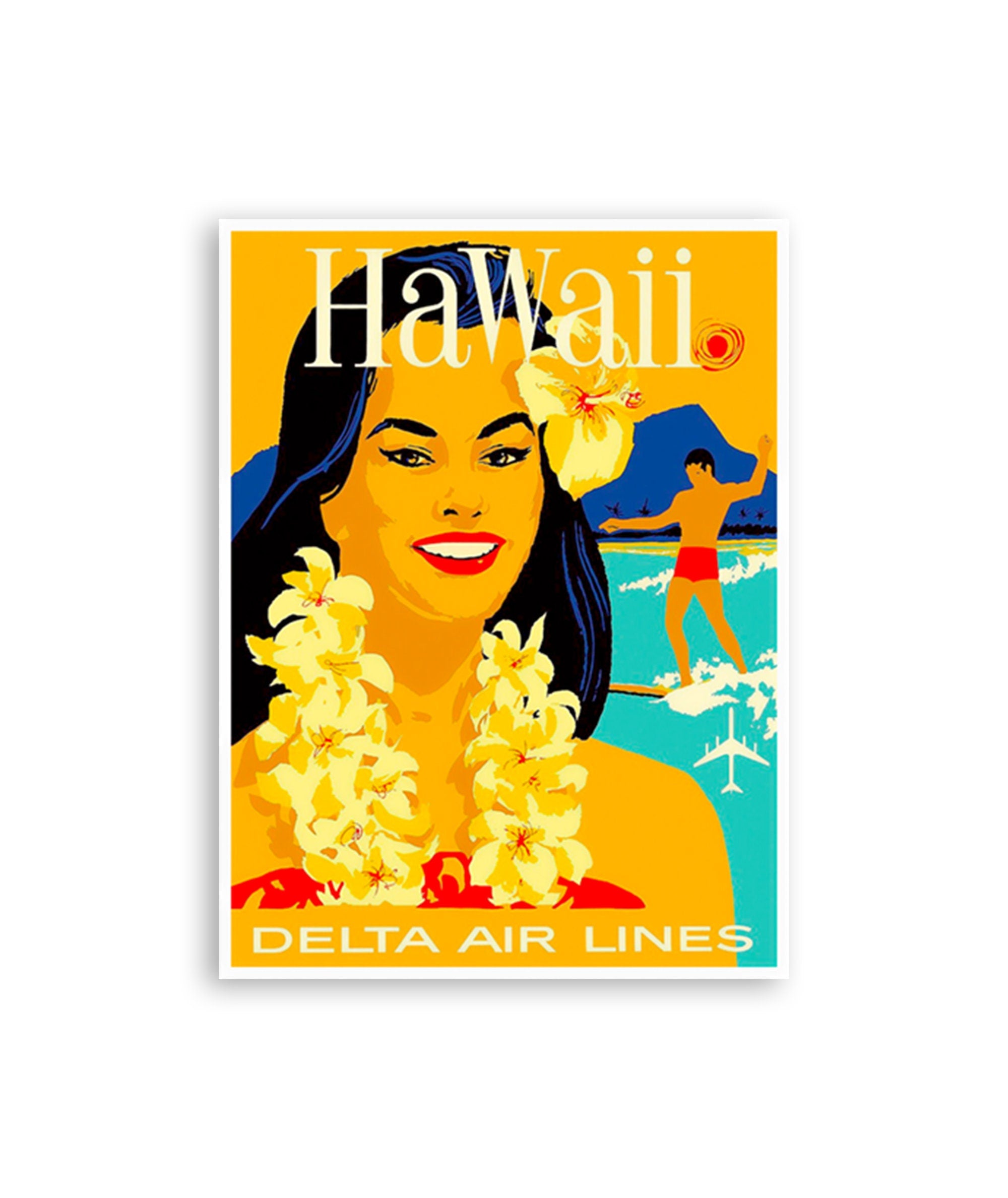 Hawaii Art Hawaiian Poster Print Hawaii Travel Poster (ZT644)a